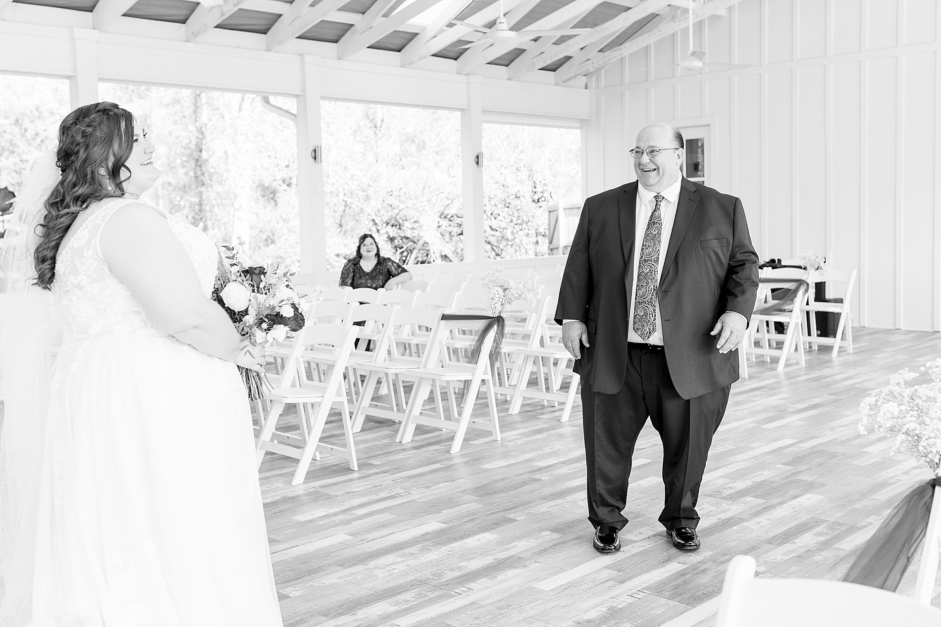 Bride's first look with father