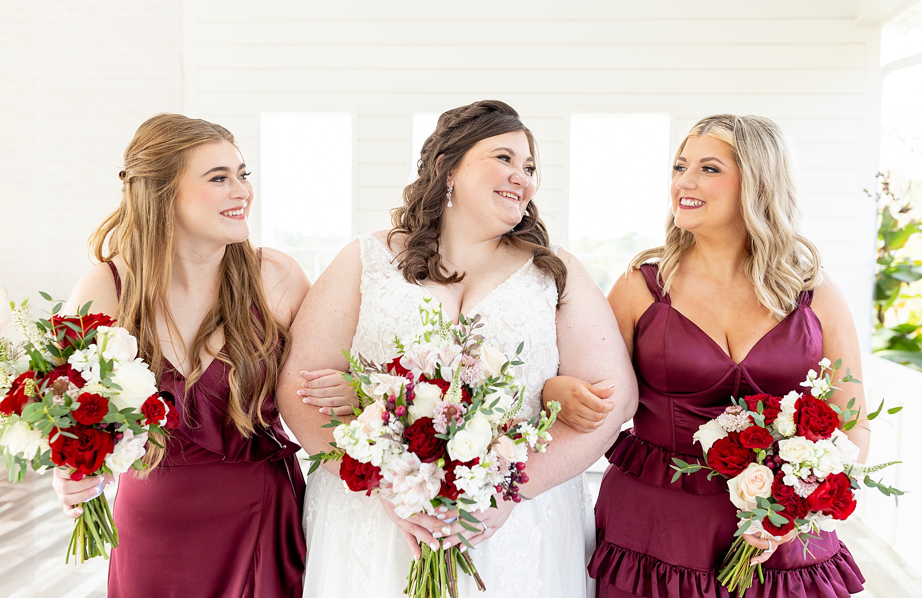 bride and bridesmaids