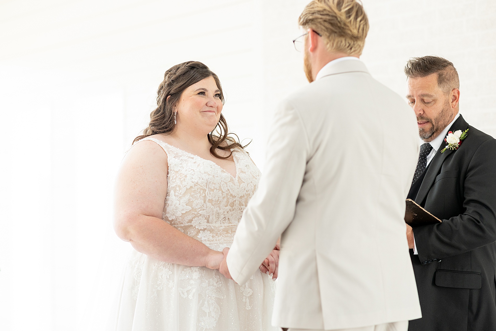 bride and groom during wedding ceremony 