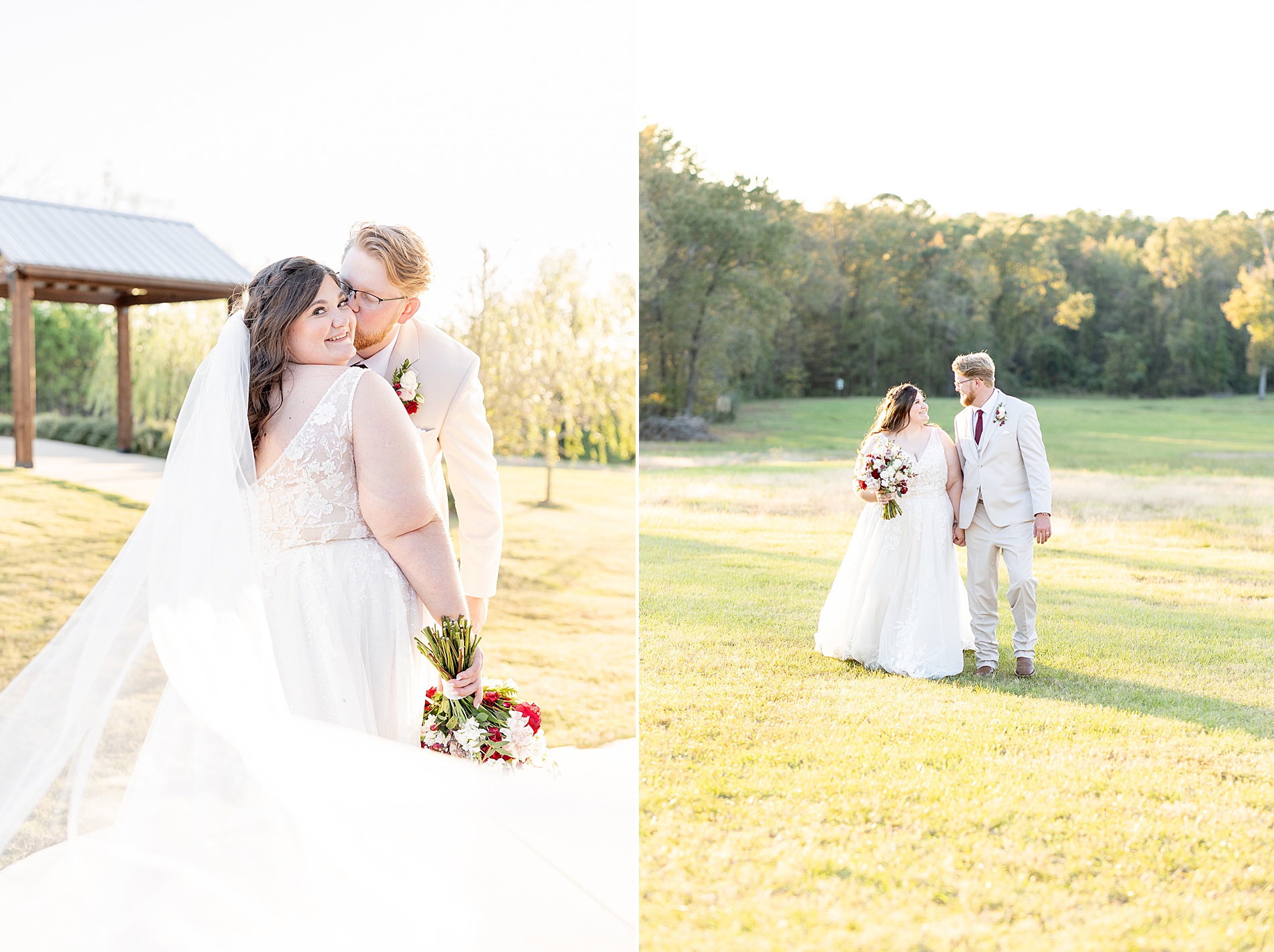 golden hour wedding photos