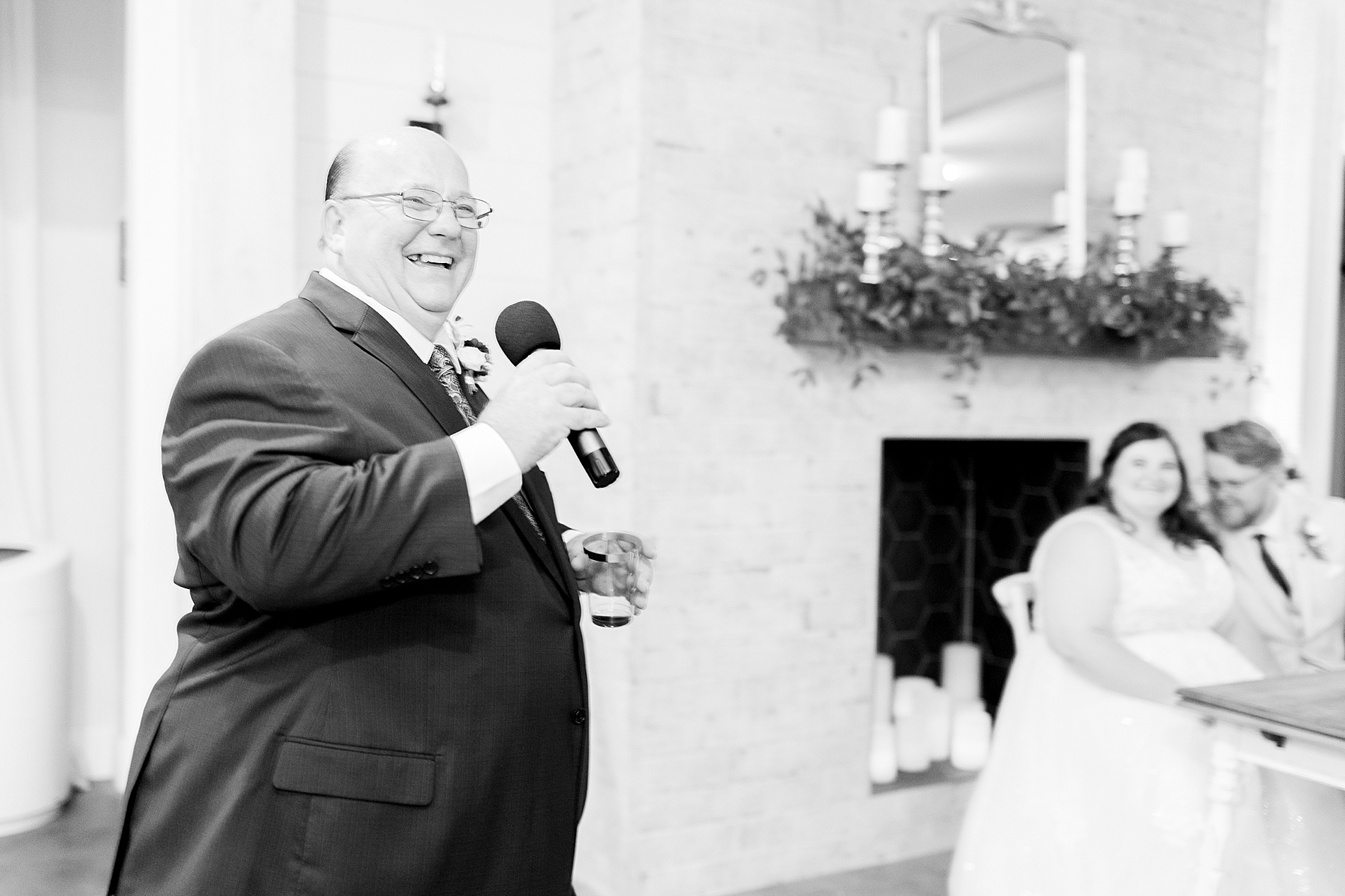 father of the bride gives wedding toast