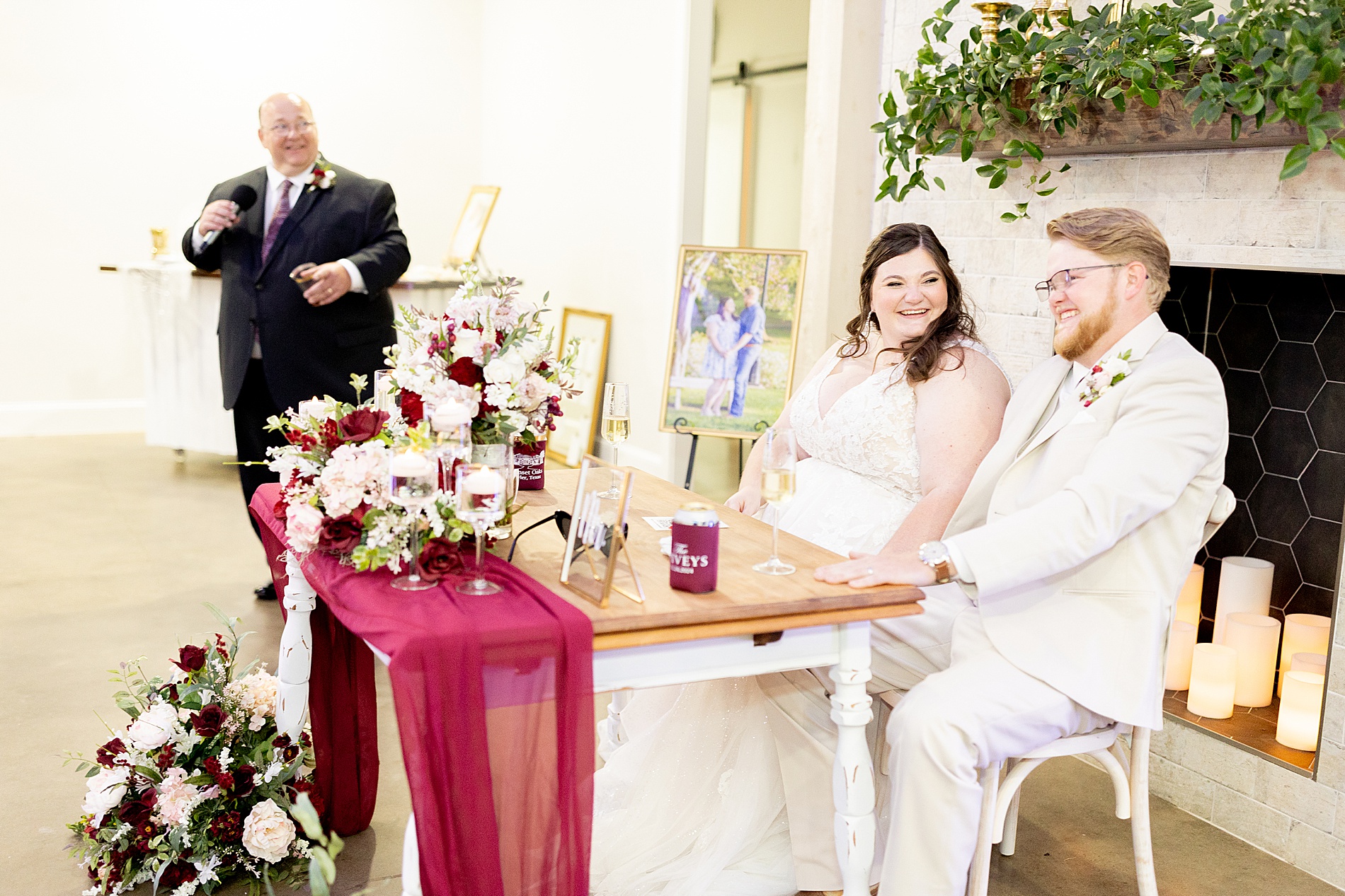 father of the bride gives wedding toast