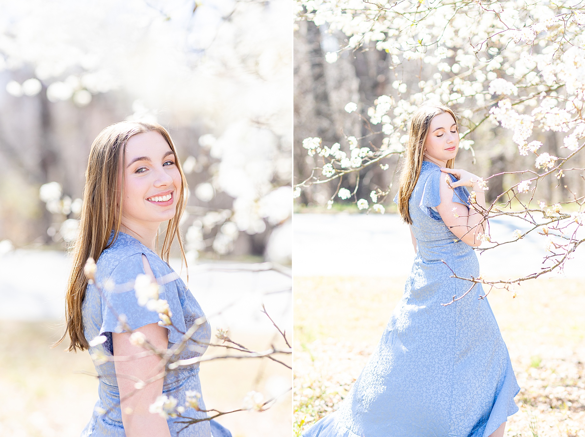 Dreamy Spring Senior Session at BridgeWay Station in Mauldin, South Carolina
