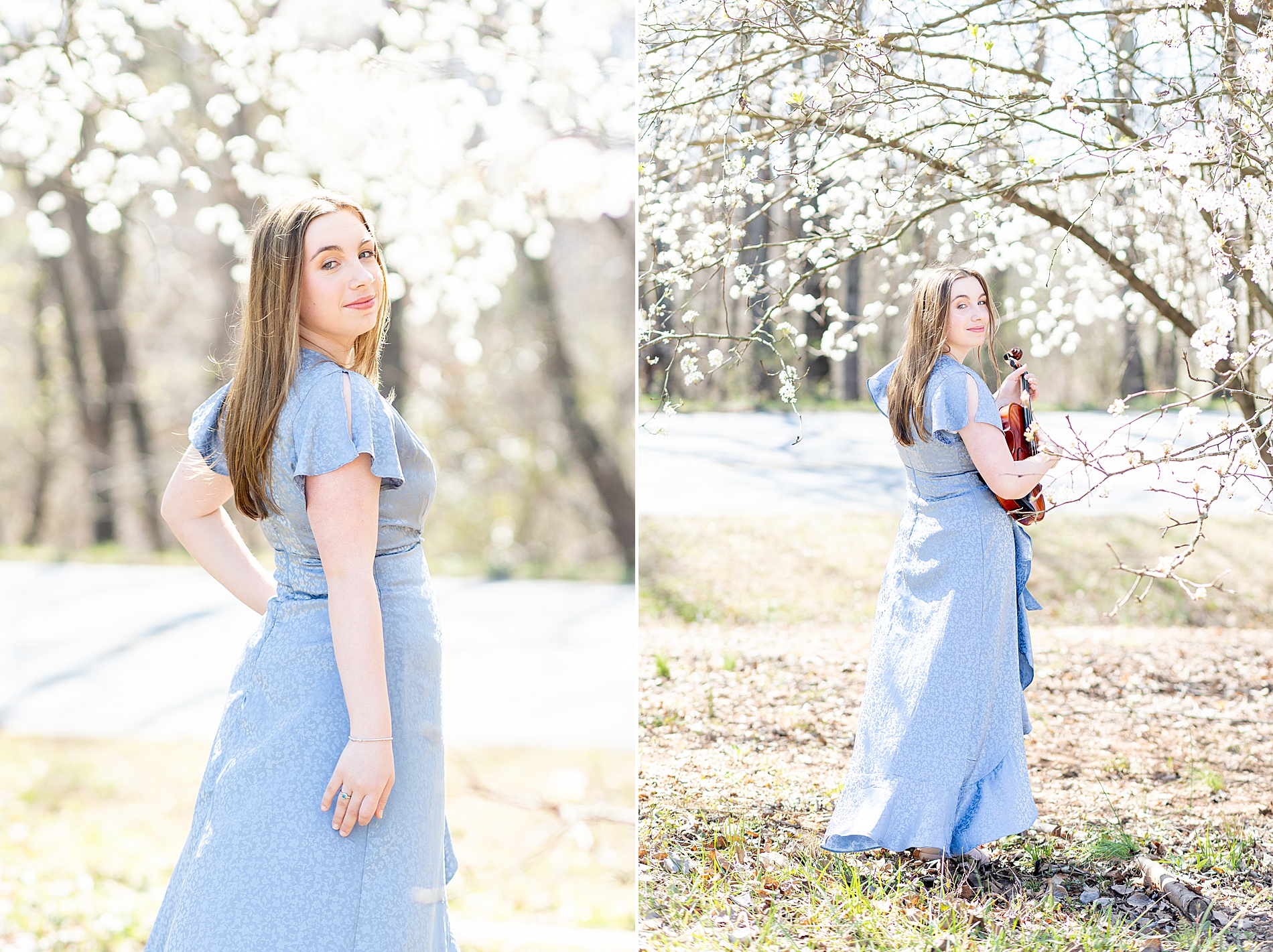 Dreamy Spring Senior Session at BridgeWay Station in Mauldin, South Carolina