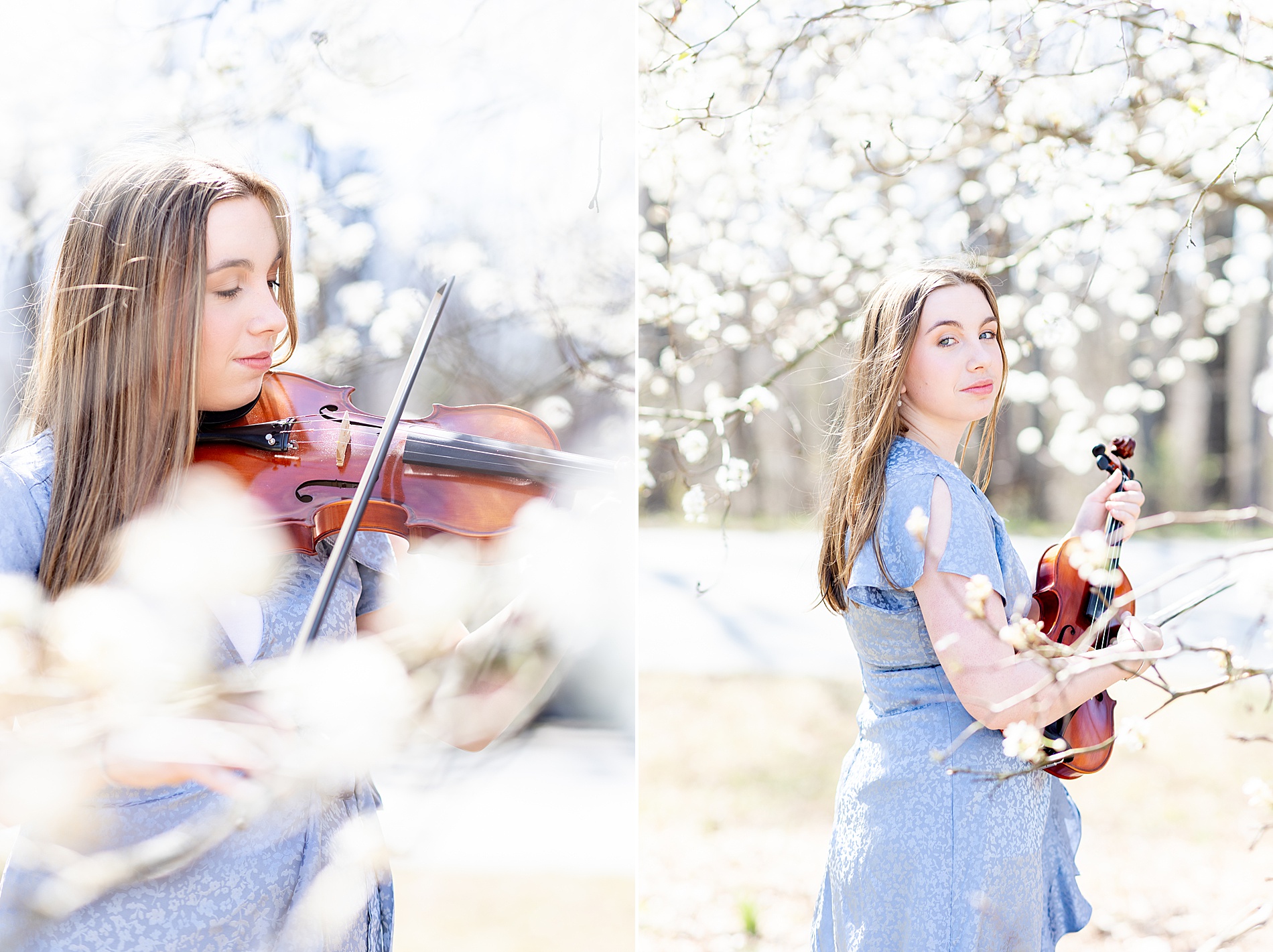 senior girl and violinist