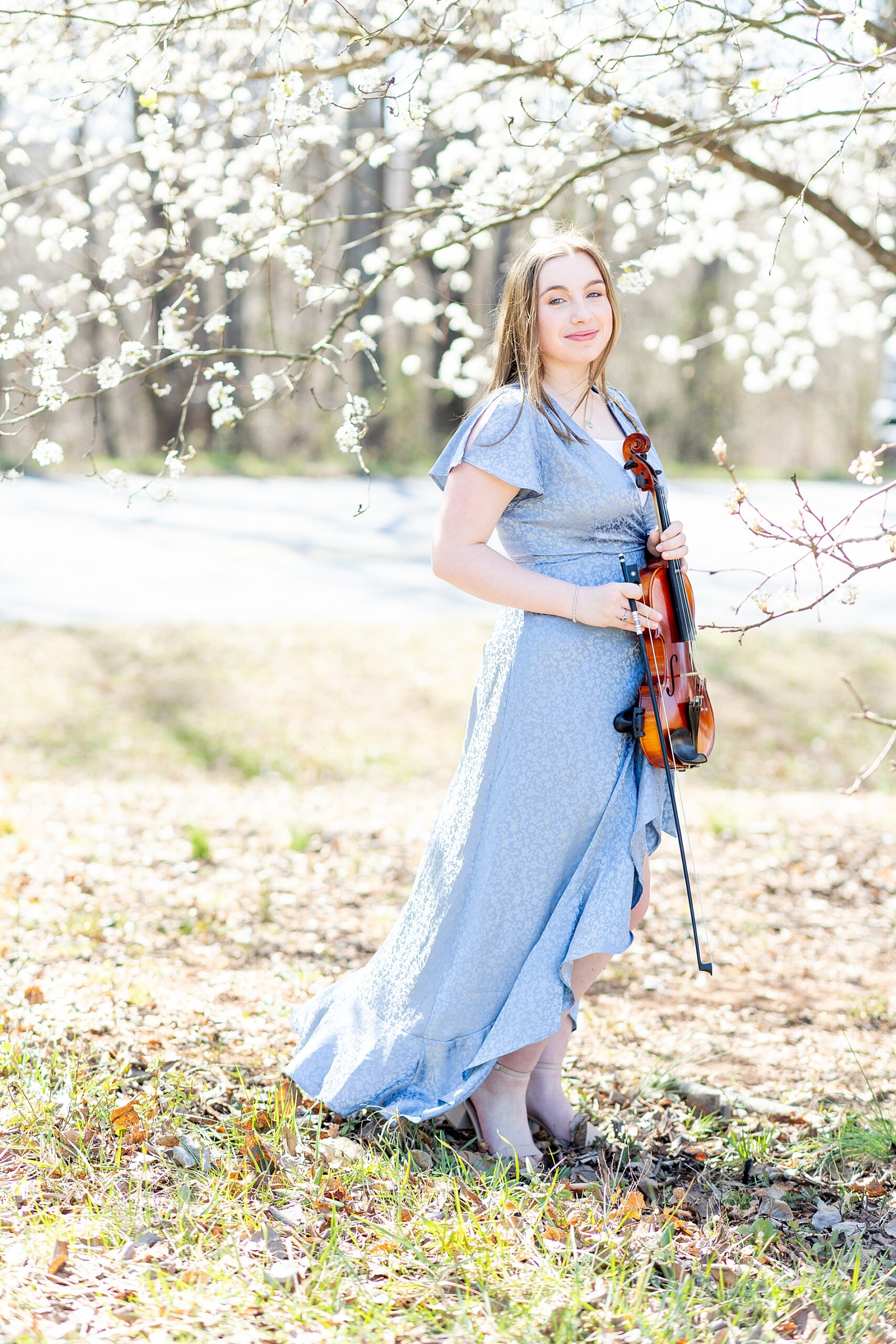 Dreamy Spring Senior Session at BridgeWay Station in Mauldin, South Carolina