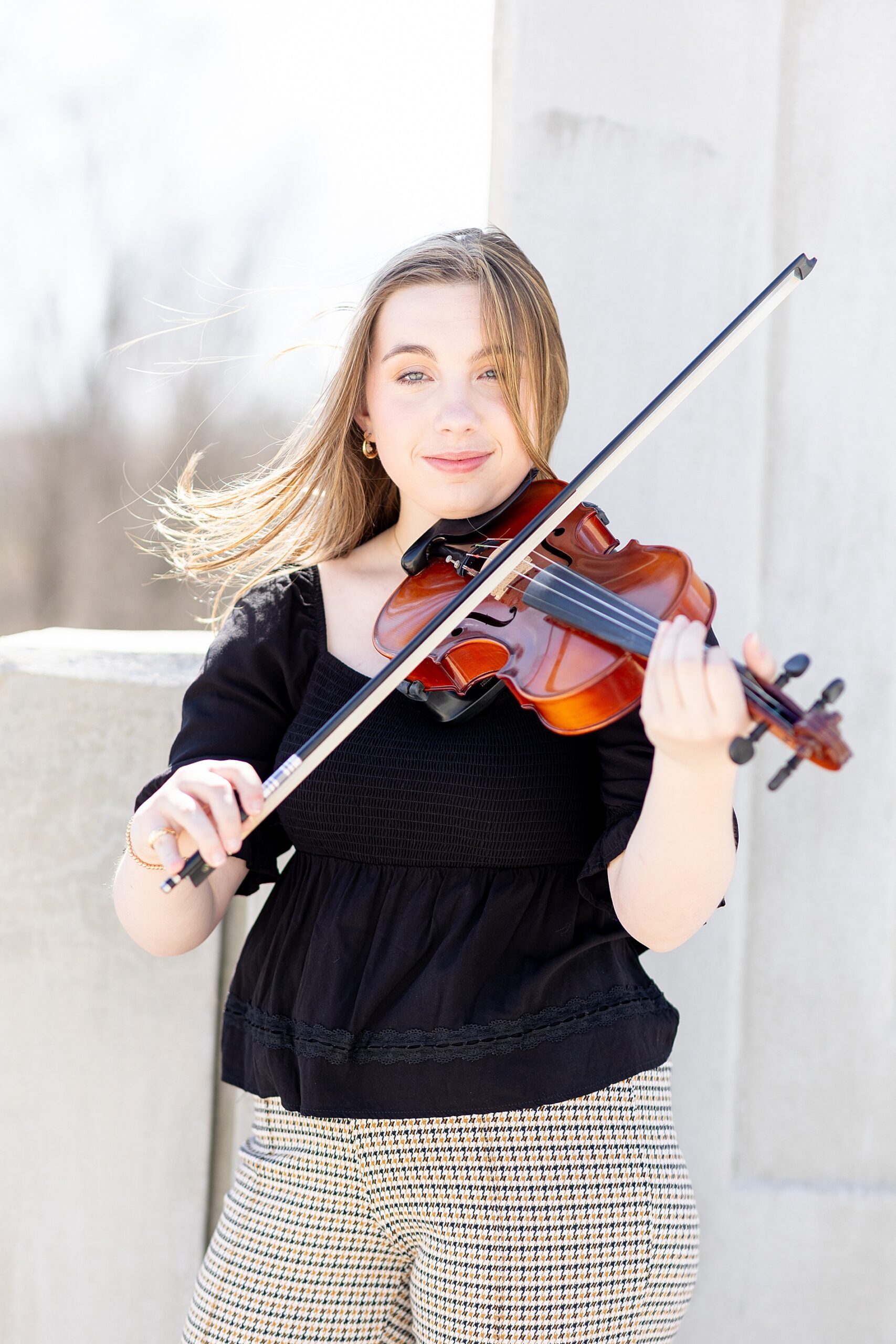 Dreamy Spring Senior Session at BridgeWay Station in Mauldin, South Carolina