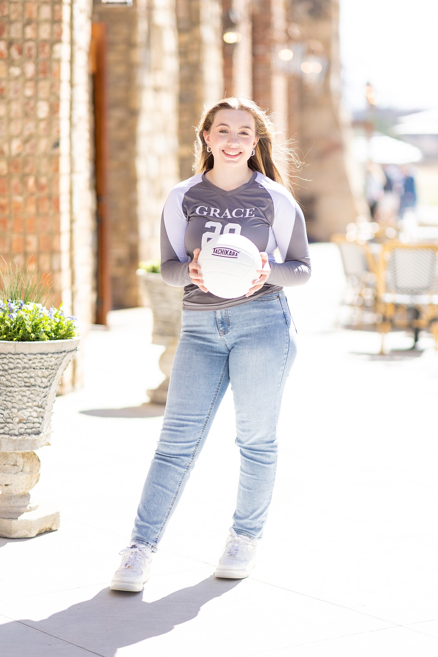 Dreamy Spring Senior Session at BridgeWay Station in Mauldin, South Carolina