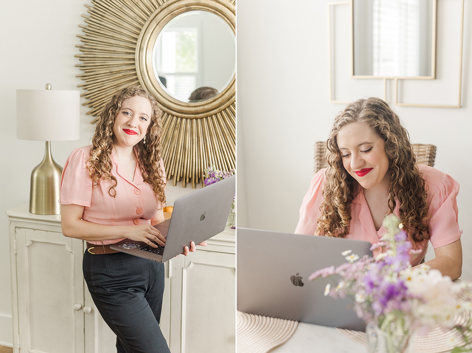 photographer works on her computer