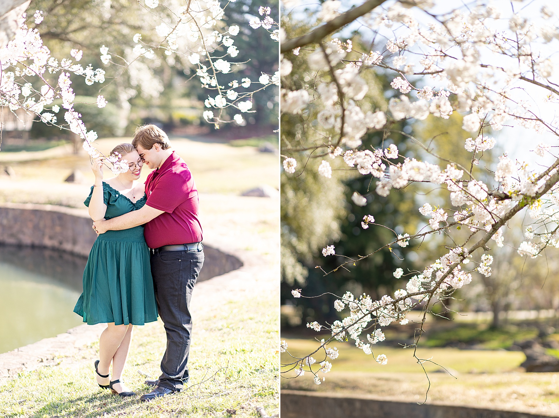 spring engagement in Greenville, SC