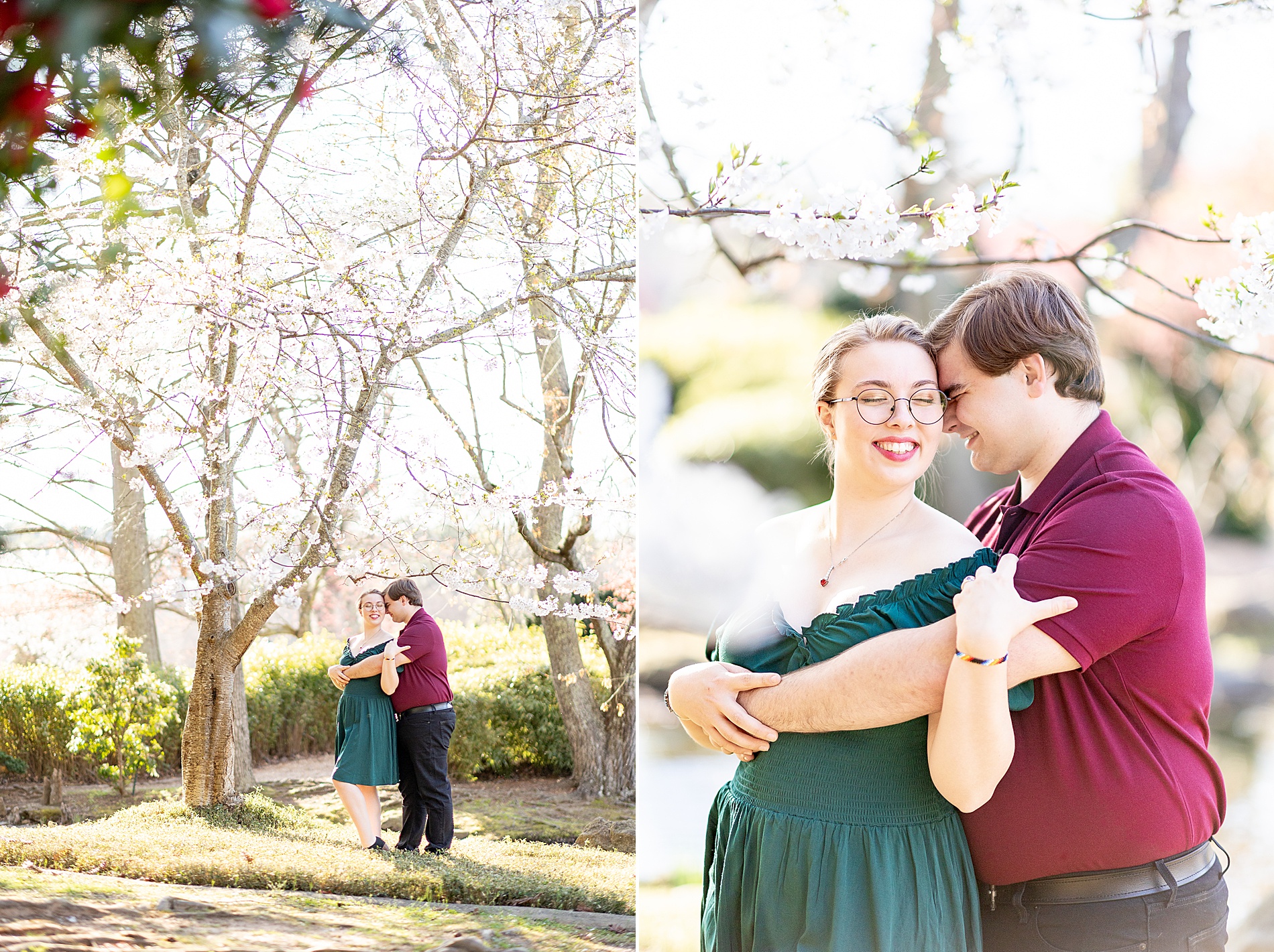 romantic engagement photos in Greenville, SC