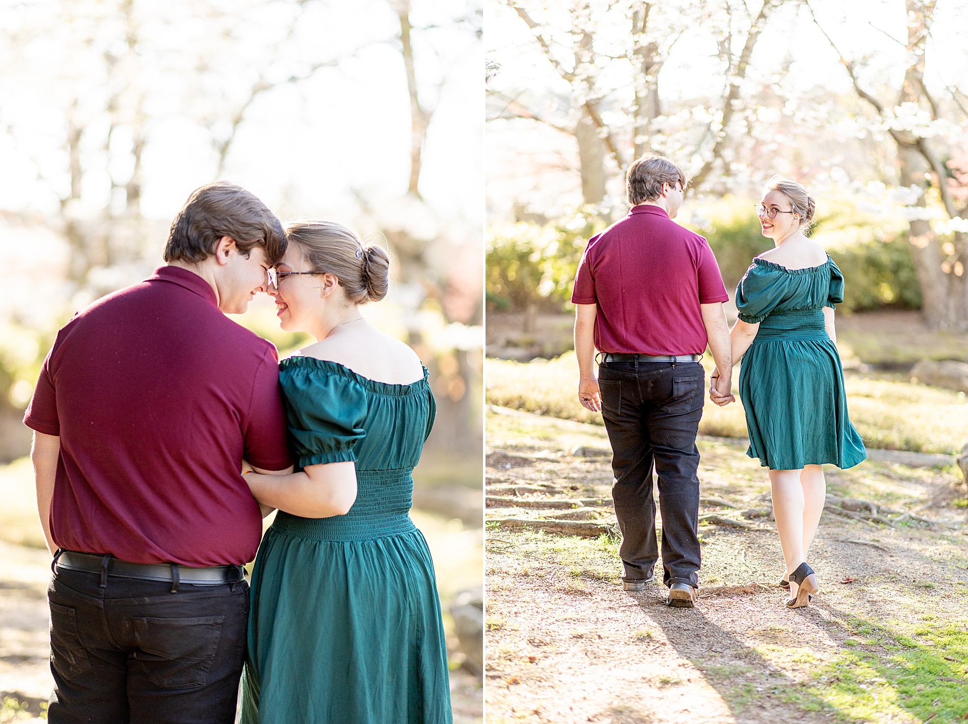 romantic spring engagement session