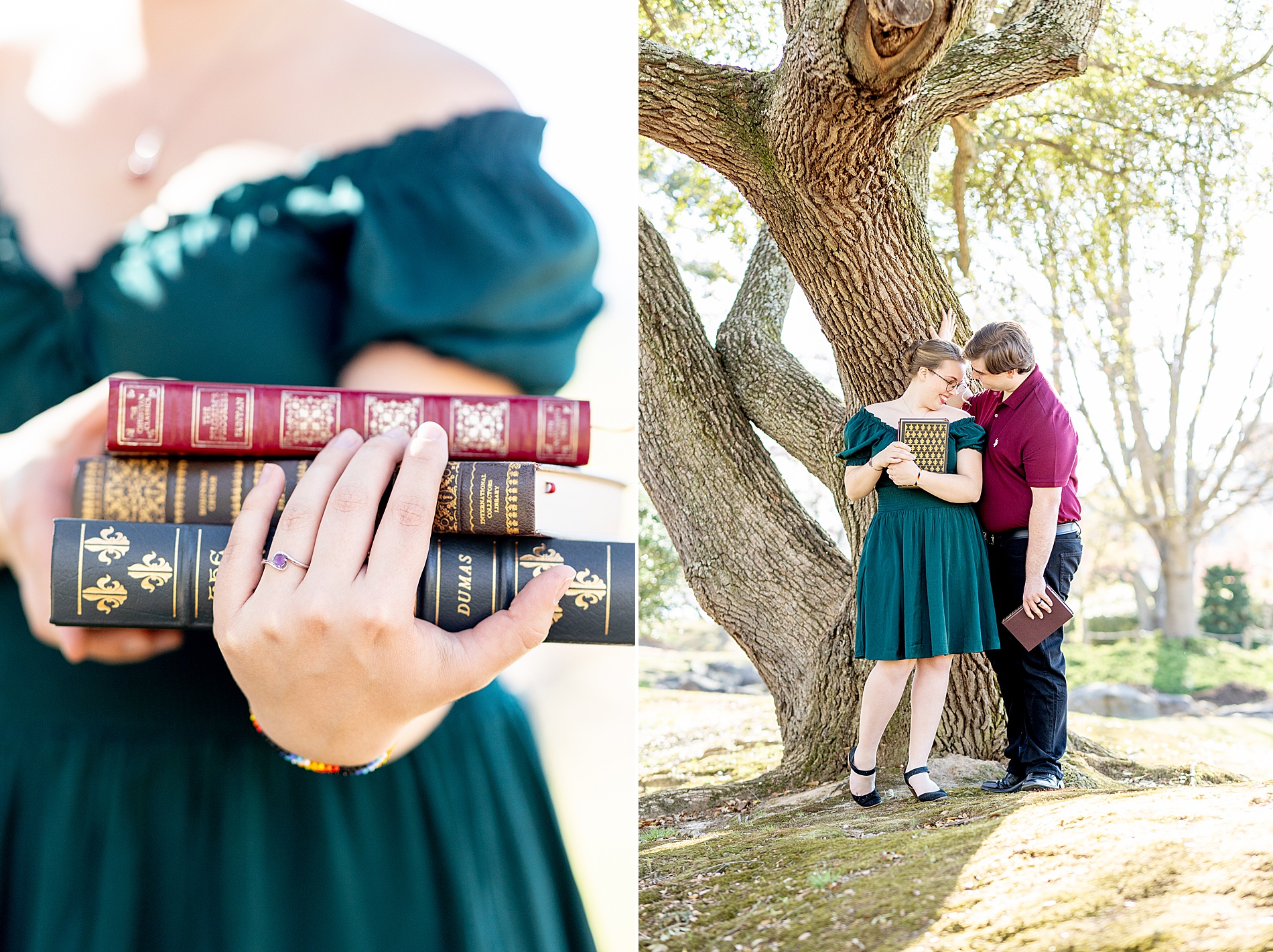 vintage couples portraits from Furman University Engagement Session