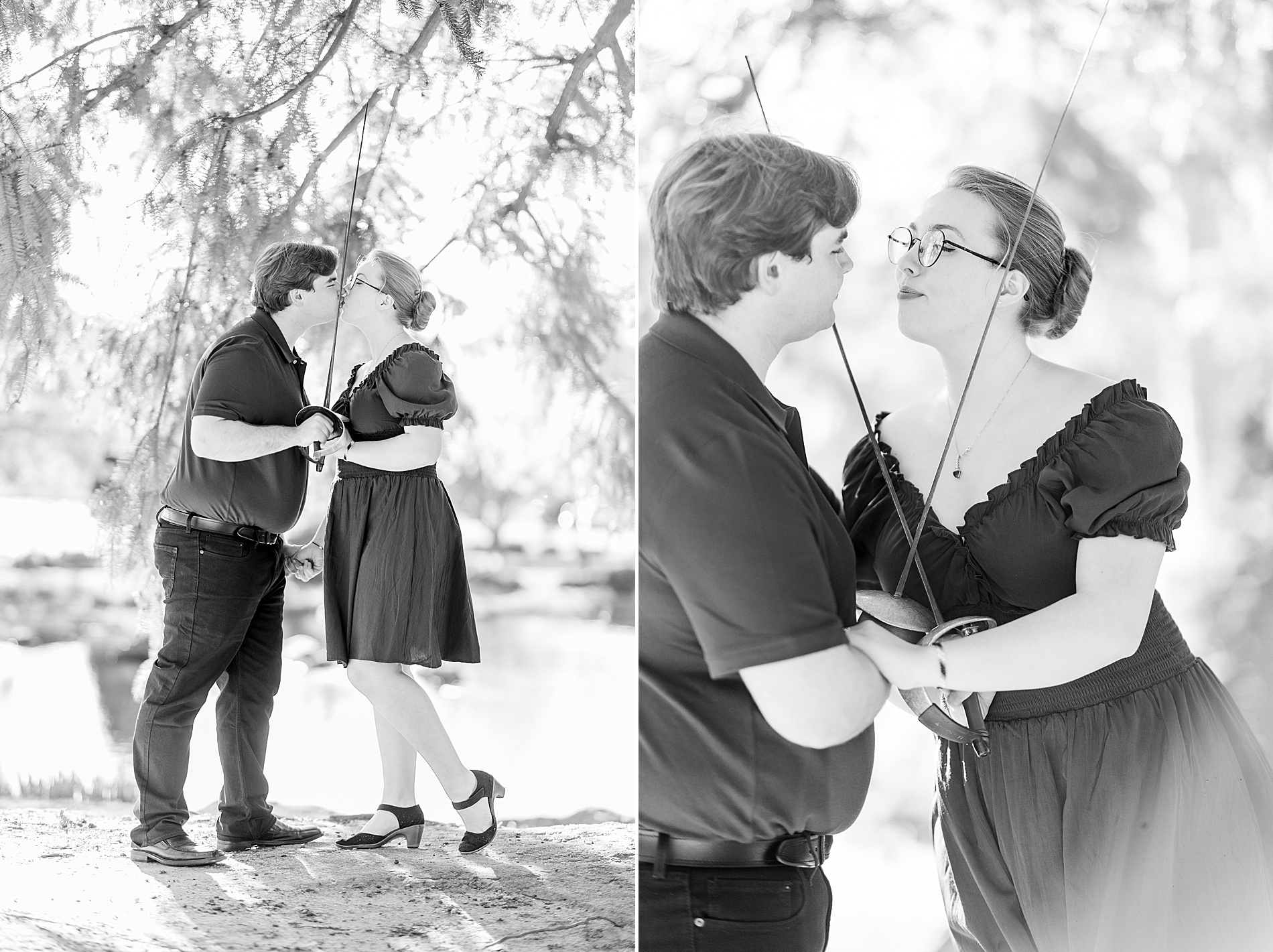 romantic spring engagement