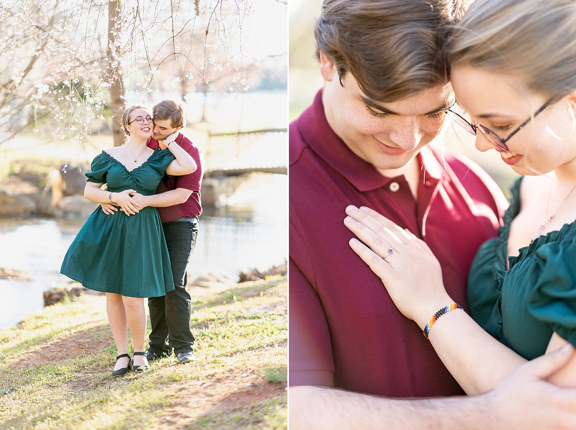 spring engagement session