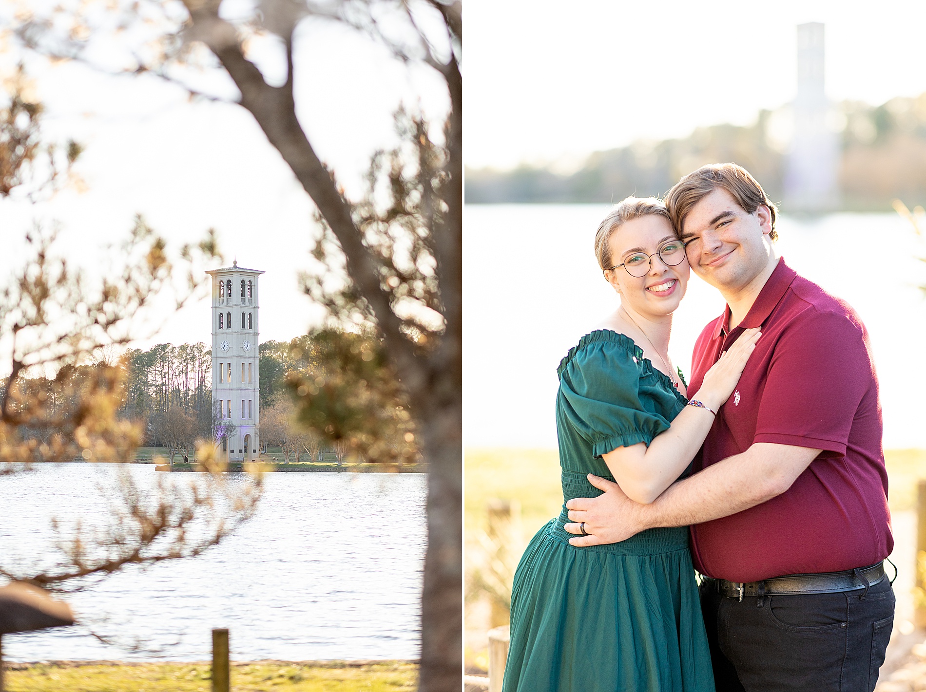 Greenville, SC engagement session at Furman University