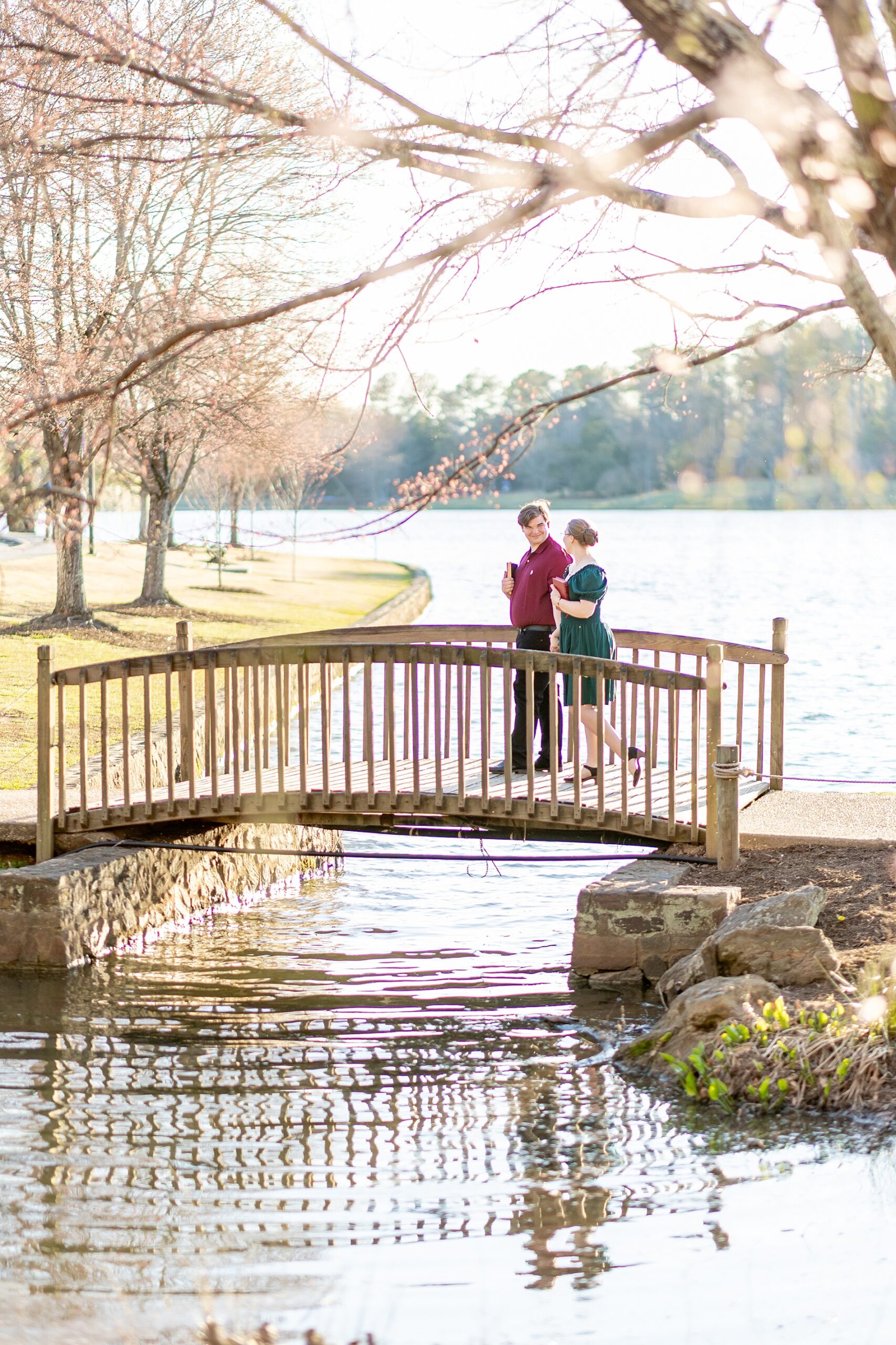 romantic spring engagement