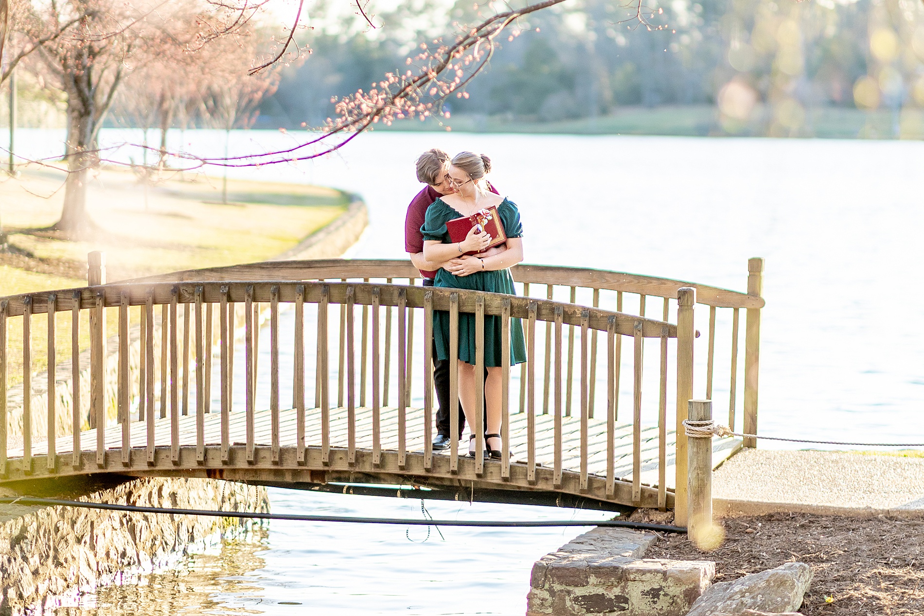 Spring engagement session at Furman University in Greenville SC