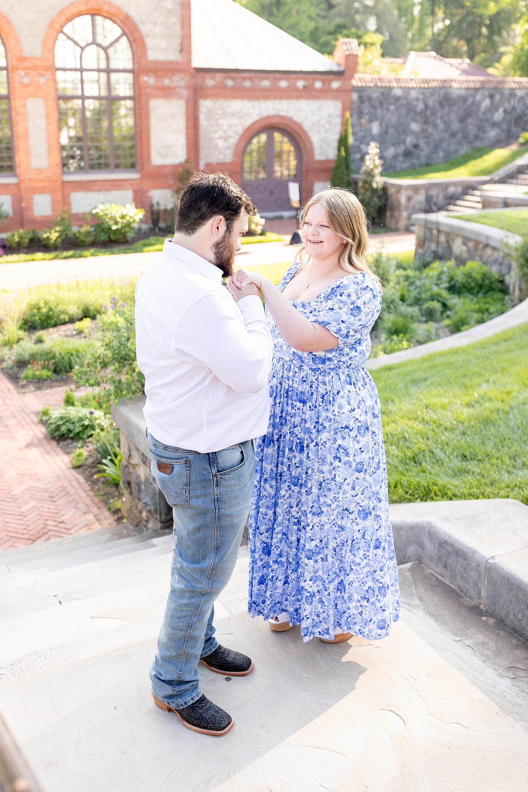 romantic engagement photos in Asheville NC