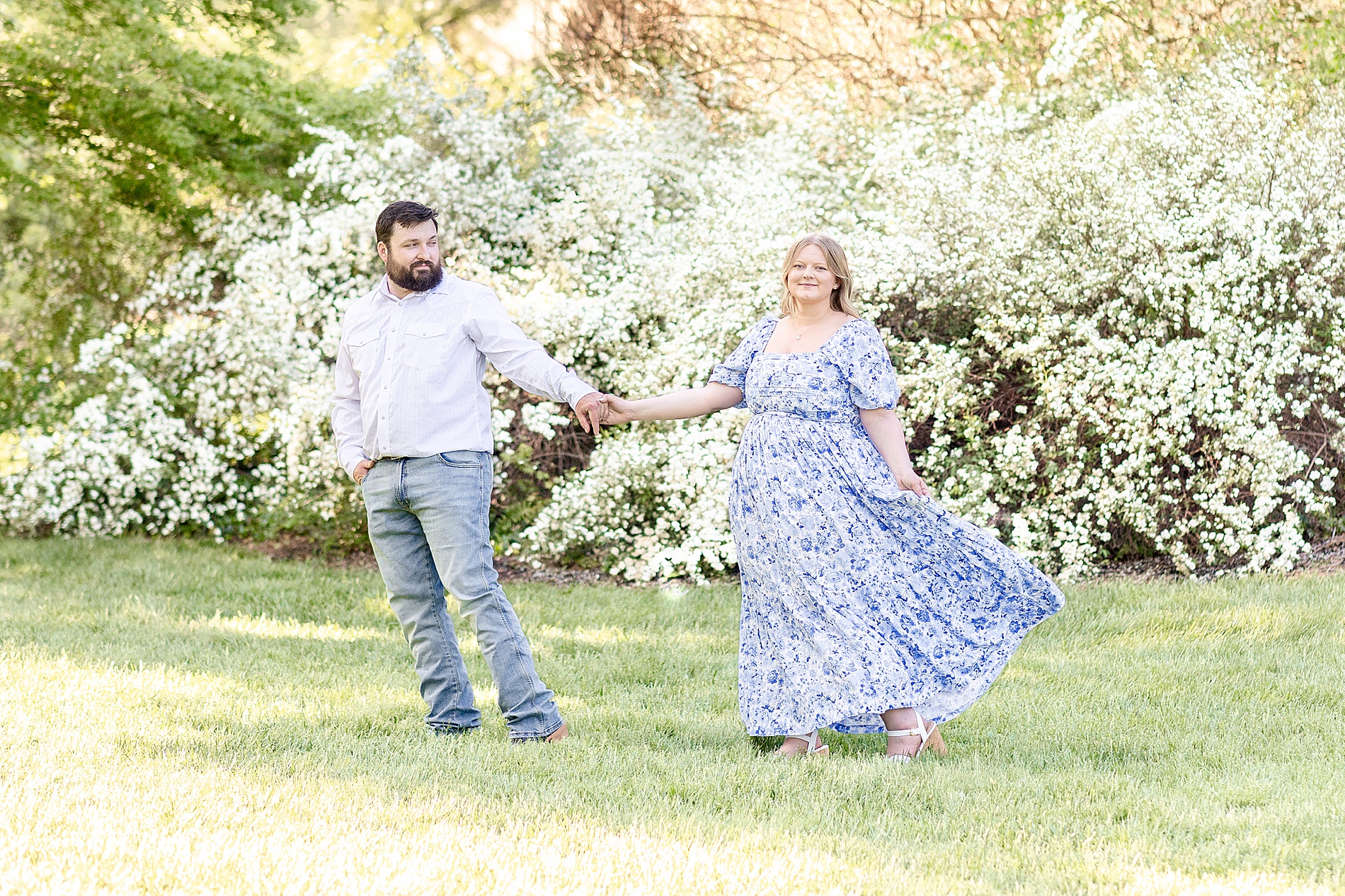 romantic Spring Biltmore Estate Engagement in Asheville, NC