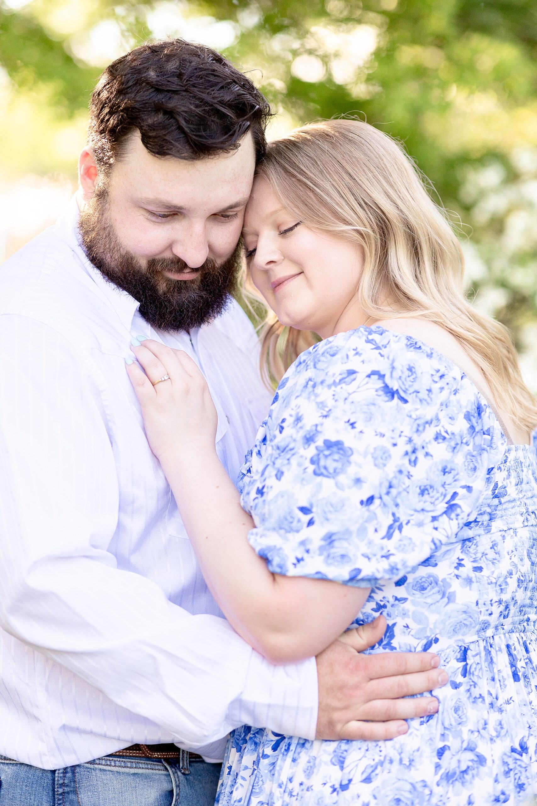 romantic spring engagement