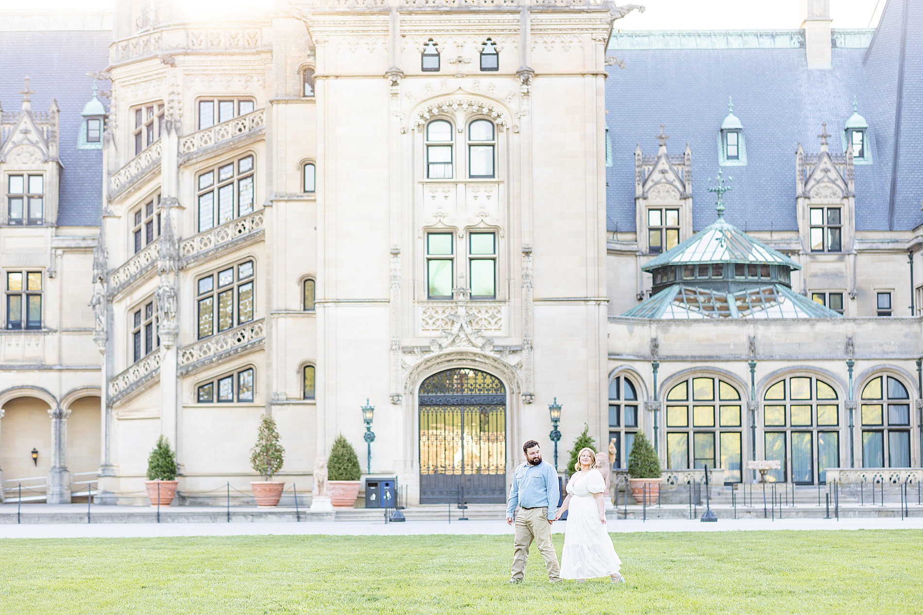 romantic engagement at Biltmore Estate in Asheville, NC