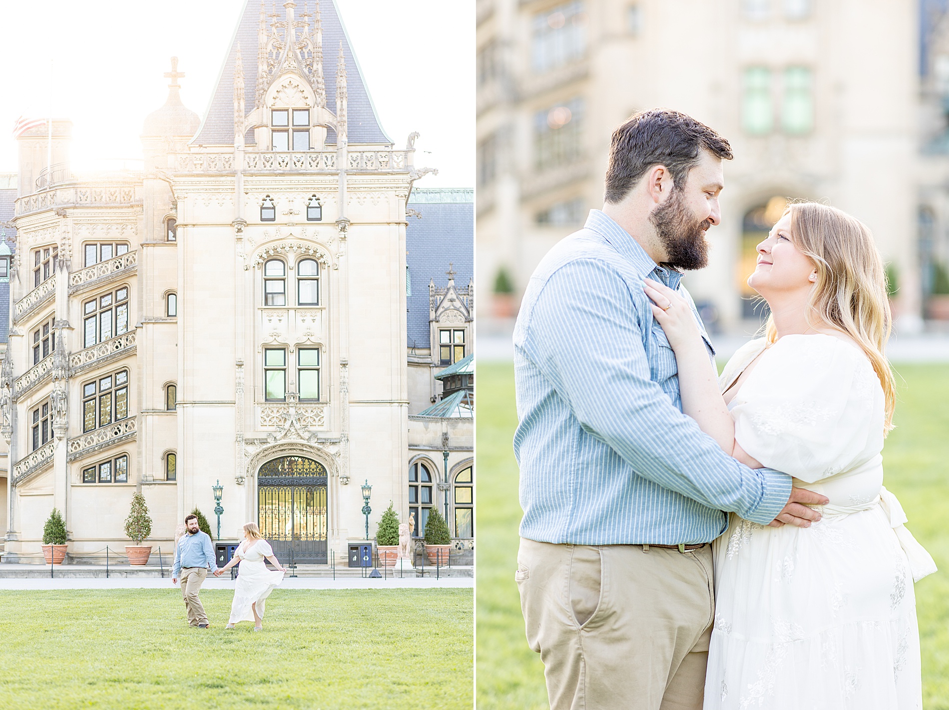 Spring Biltmore Estate Engagement in Asheville, NC