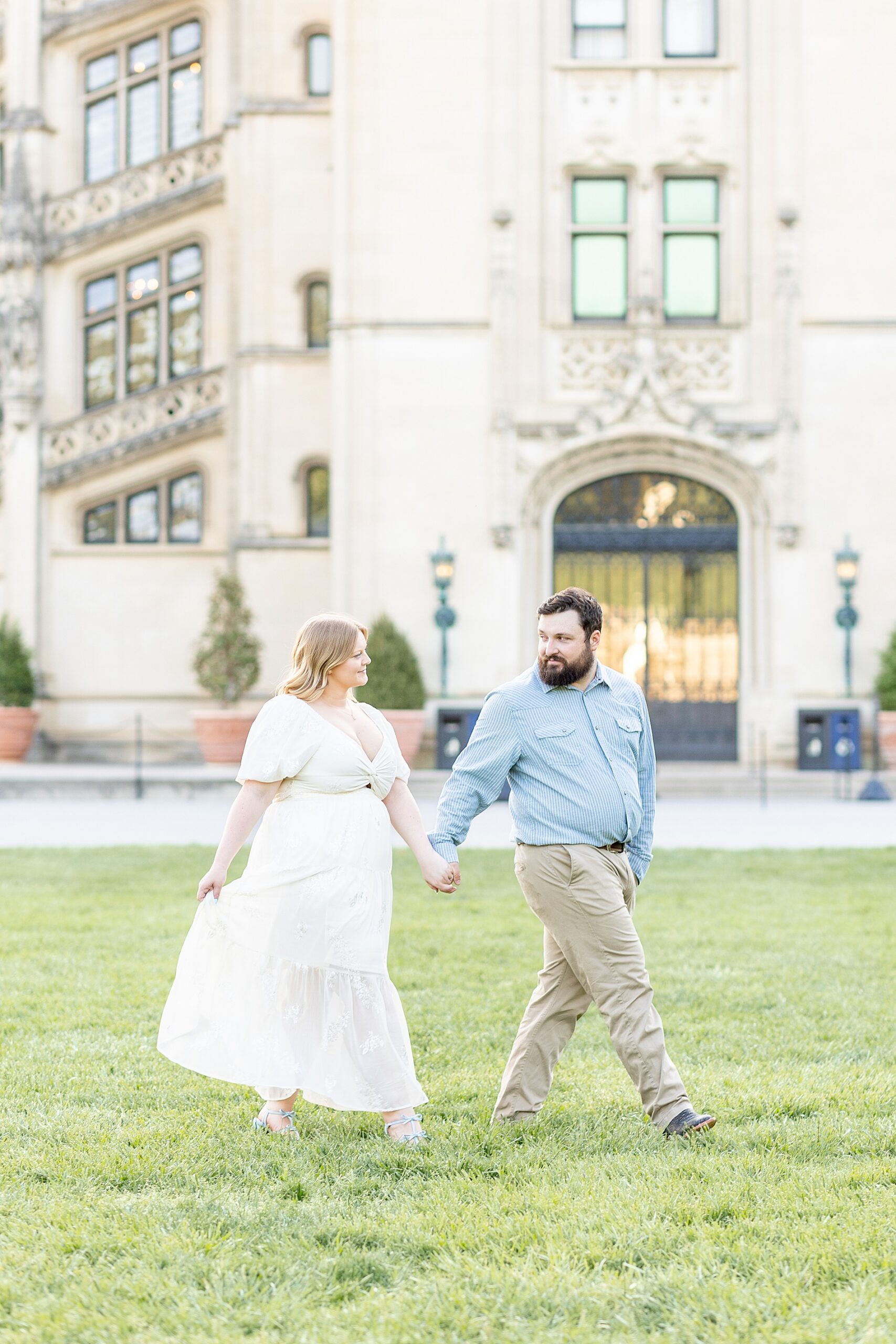 Spring Biltmore Estate Engagement in Asheville, NC