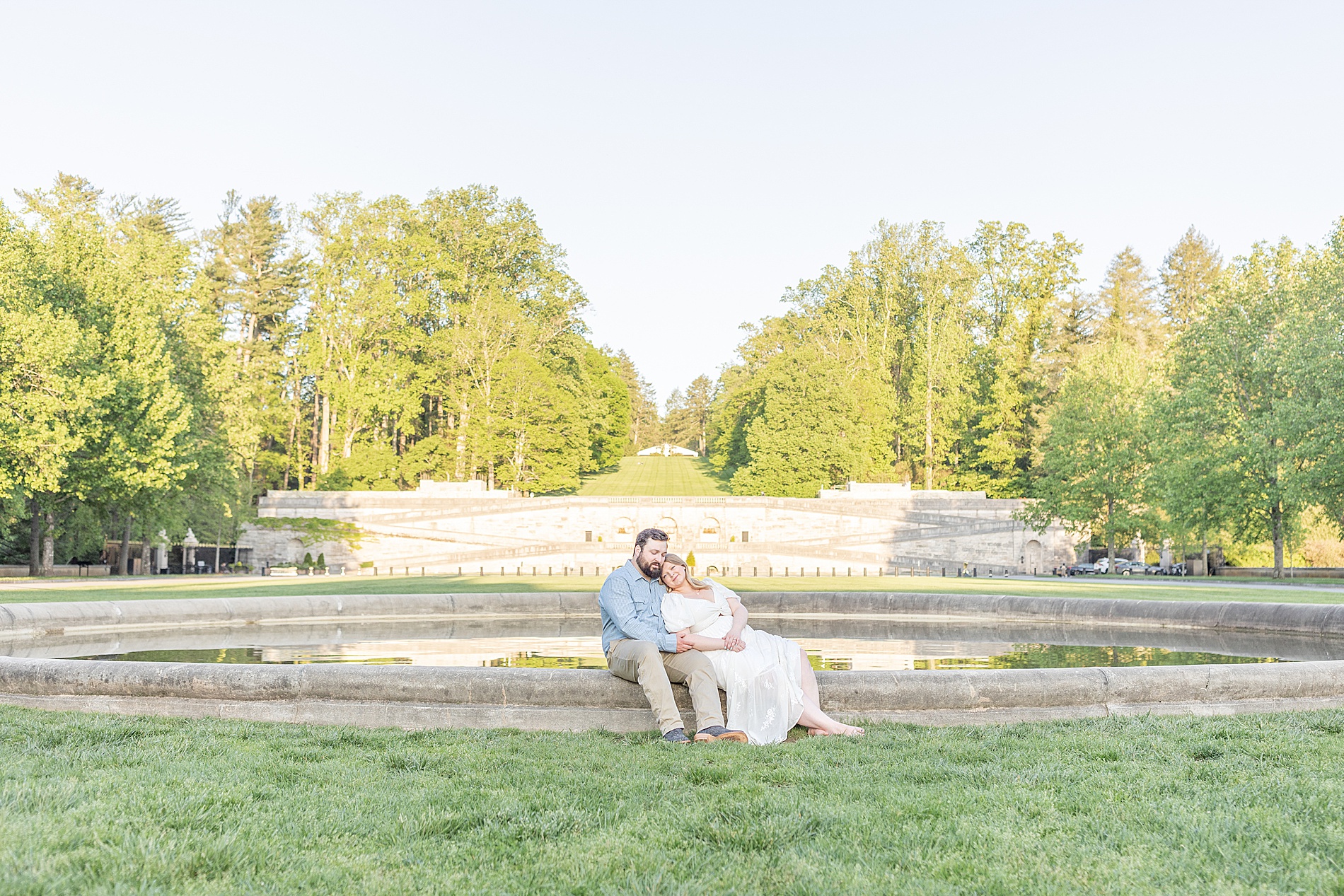 romantic springtime engagement
