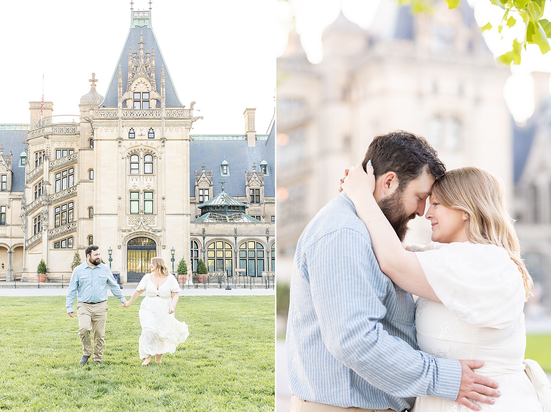 Romantic spring engagement at Biltmore Estate