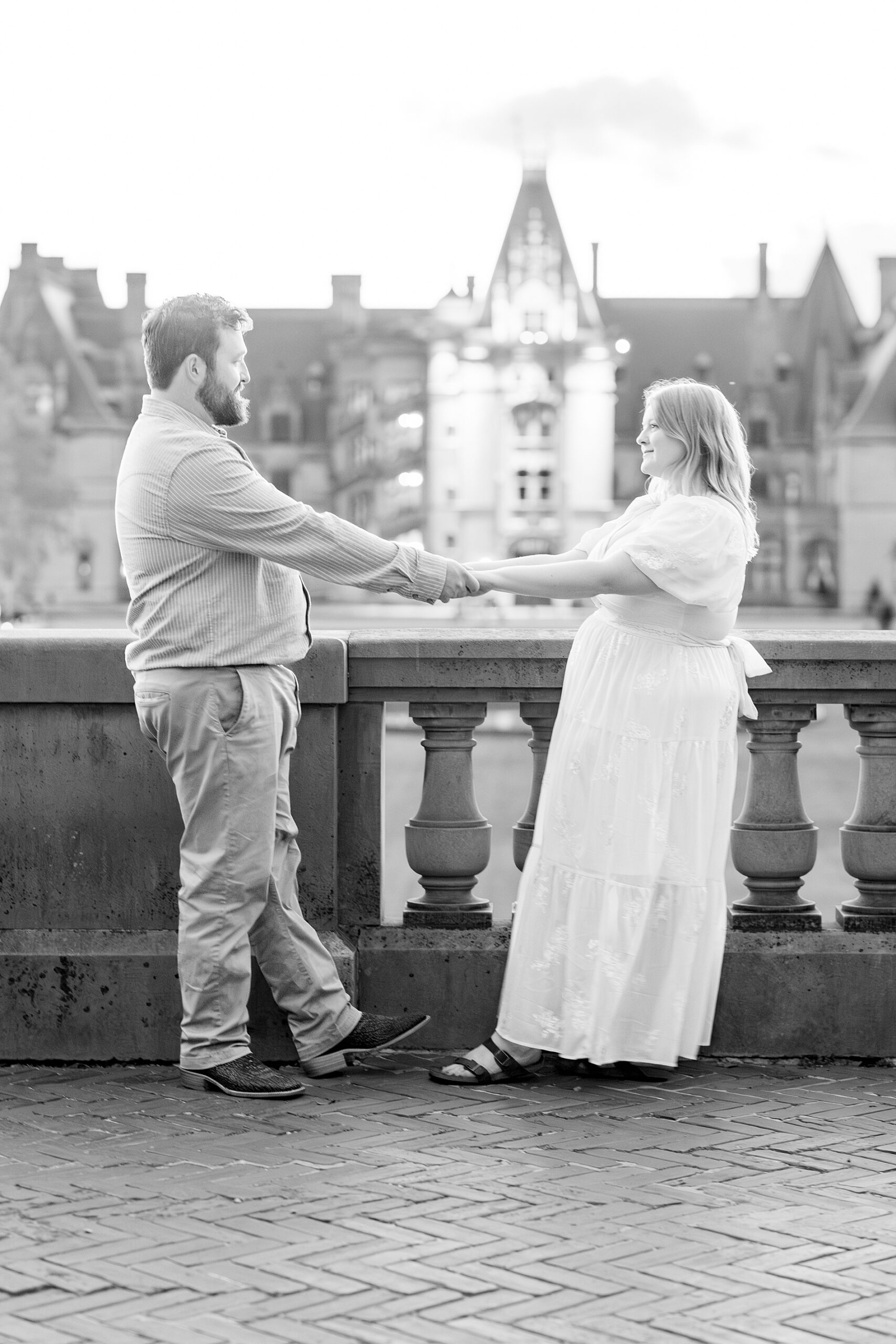 couple hold hands
