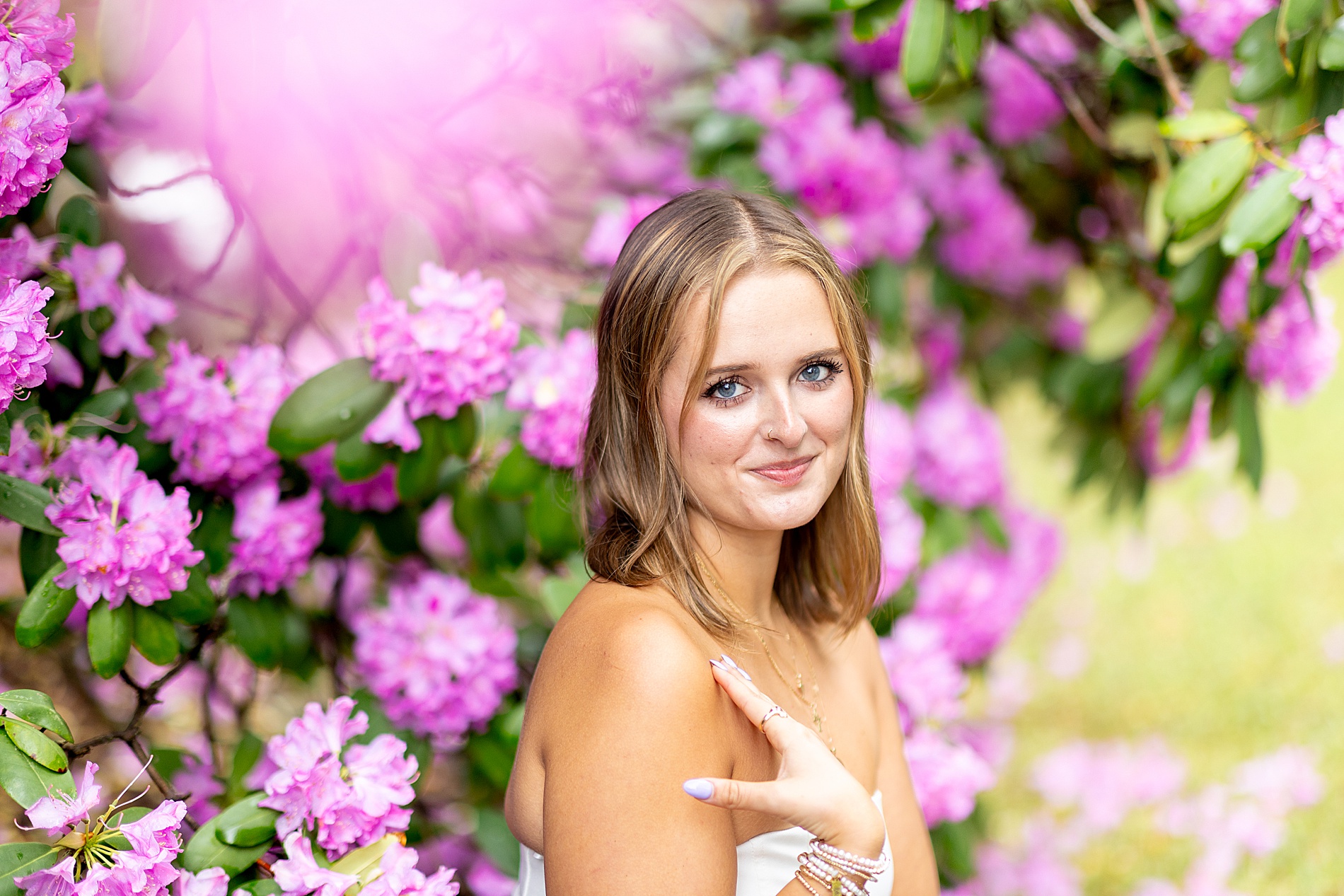 light and airy spring portraits in Greenville SC