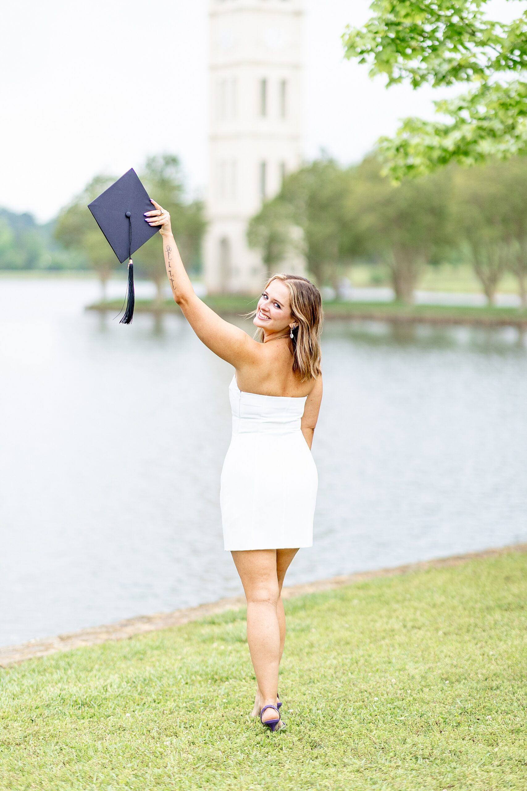 graduation session of college grad at Furman University