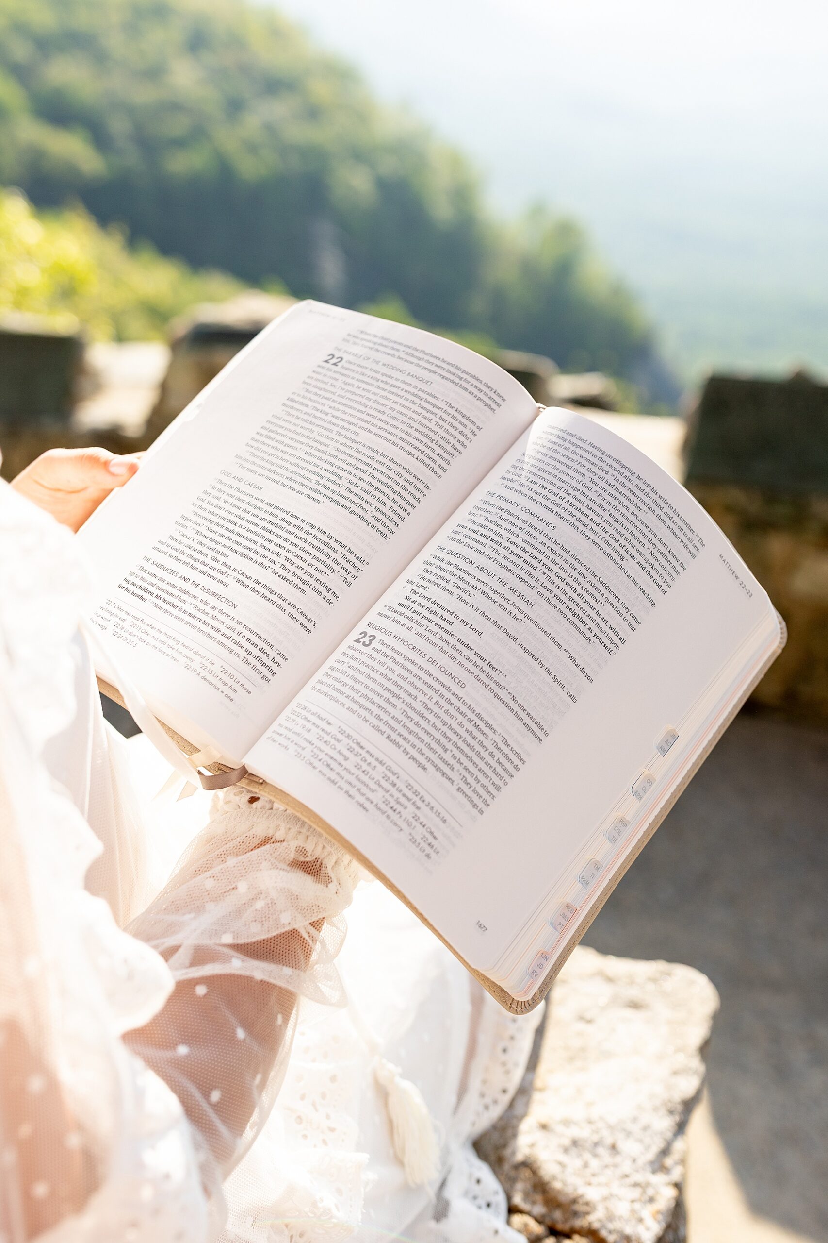 girl reading bible