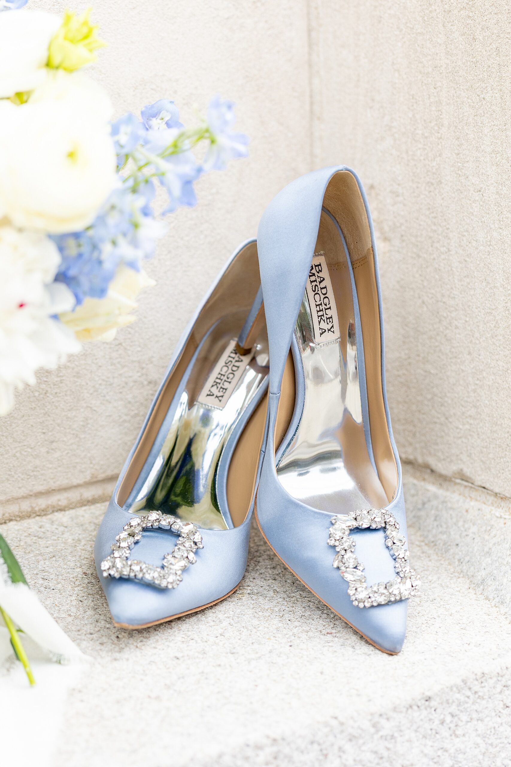 blue shoes