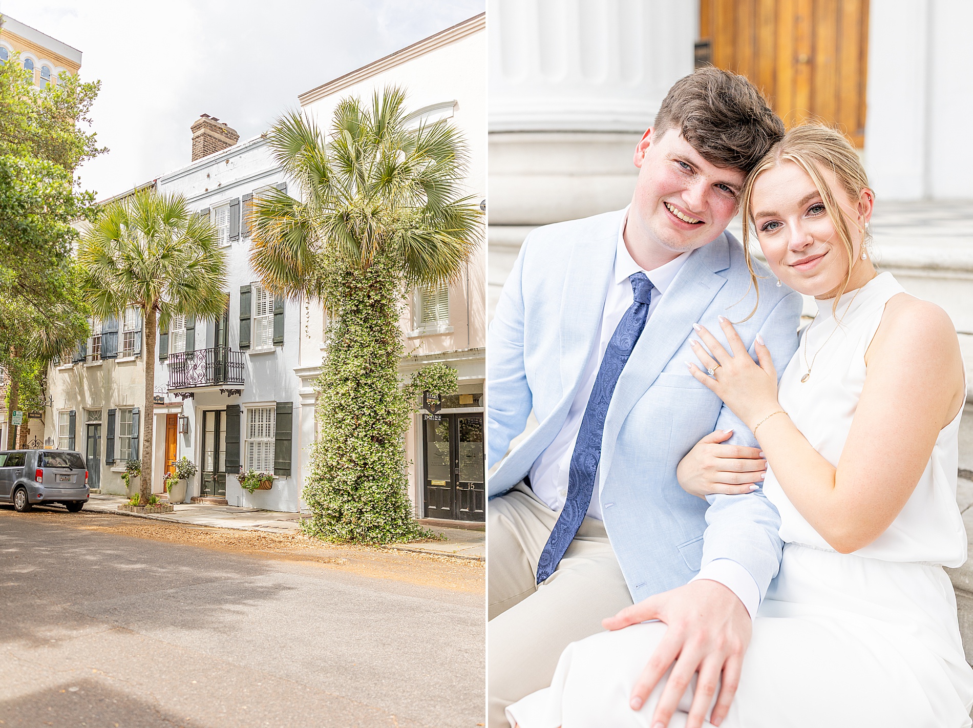 downtown Charleston engagement session