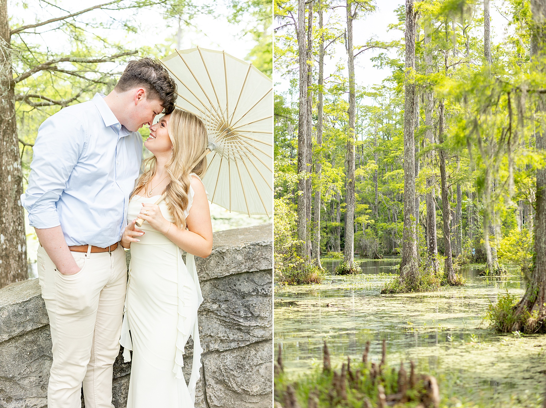light and airy engagement session