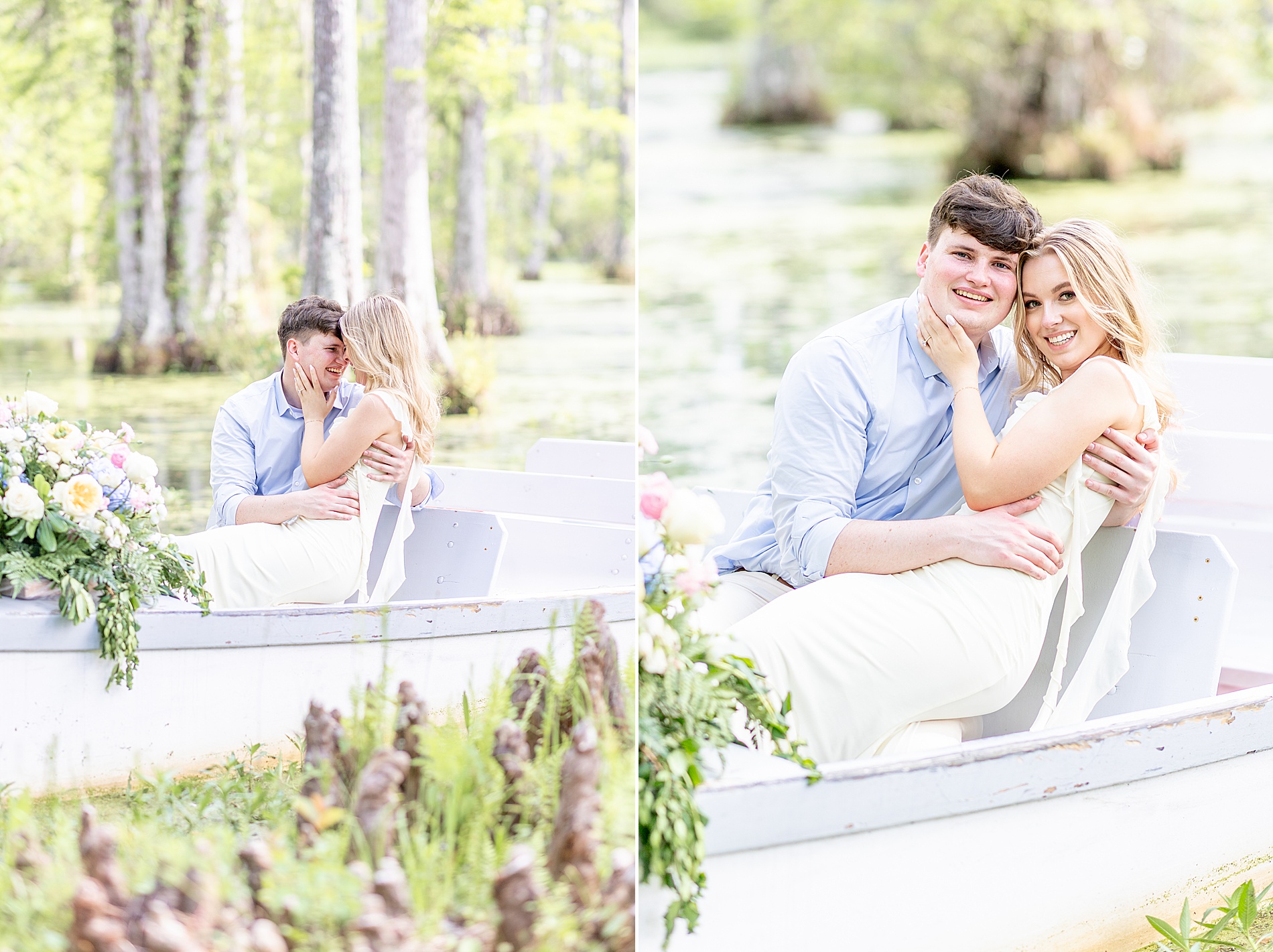 Romantic Cypress Gardens Charleston engagement