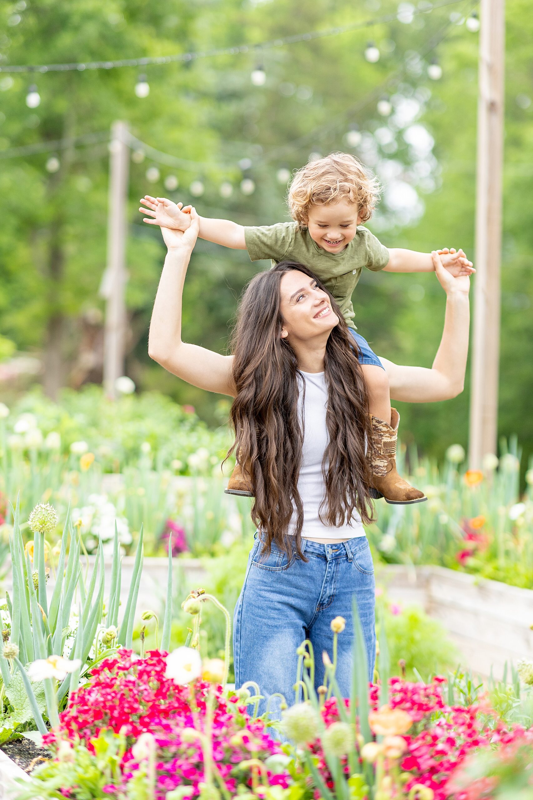 candid family photos of mother and son
