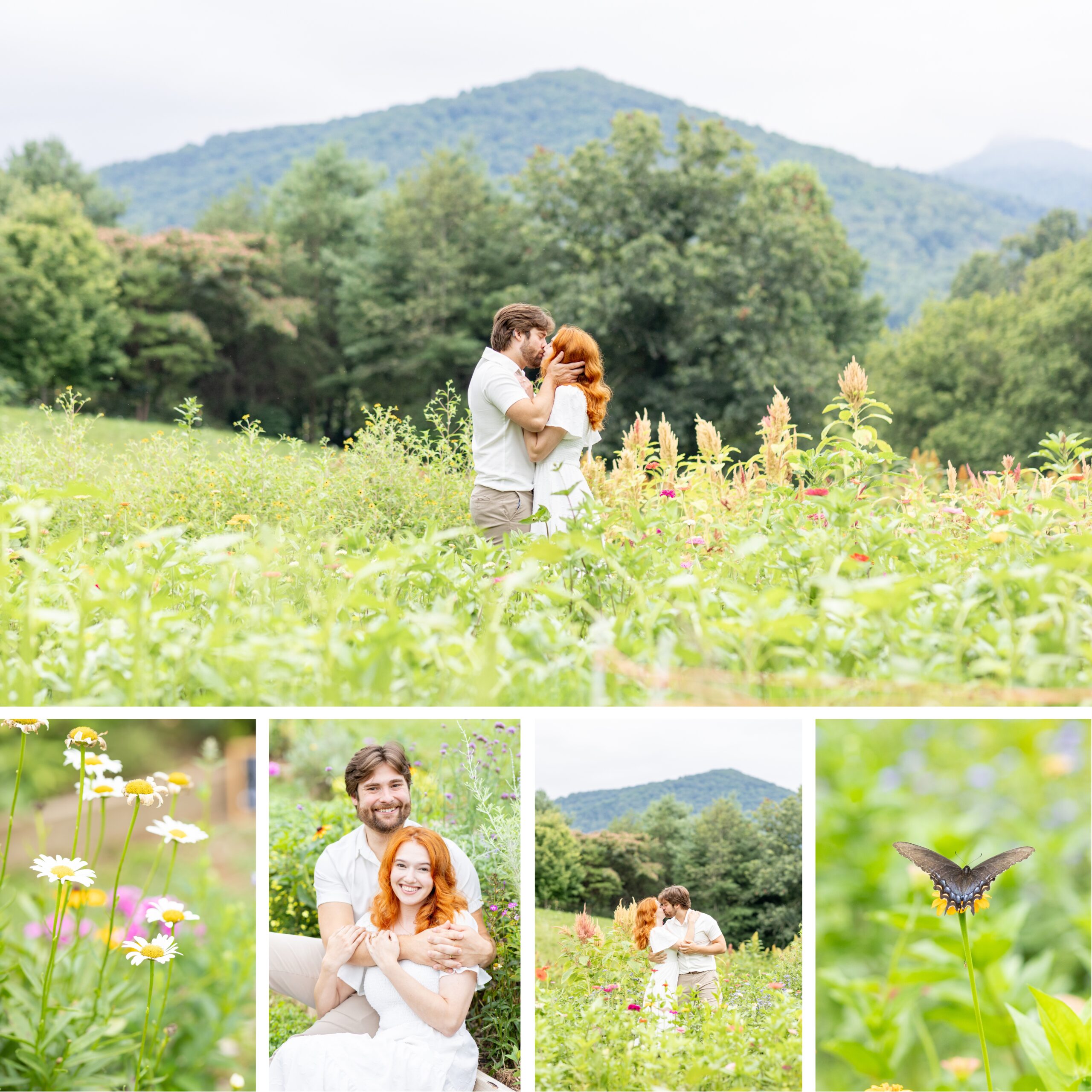 Anniversary Session at The Never Ending Flower Farm | Asheville, NC Wedding Photographer