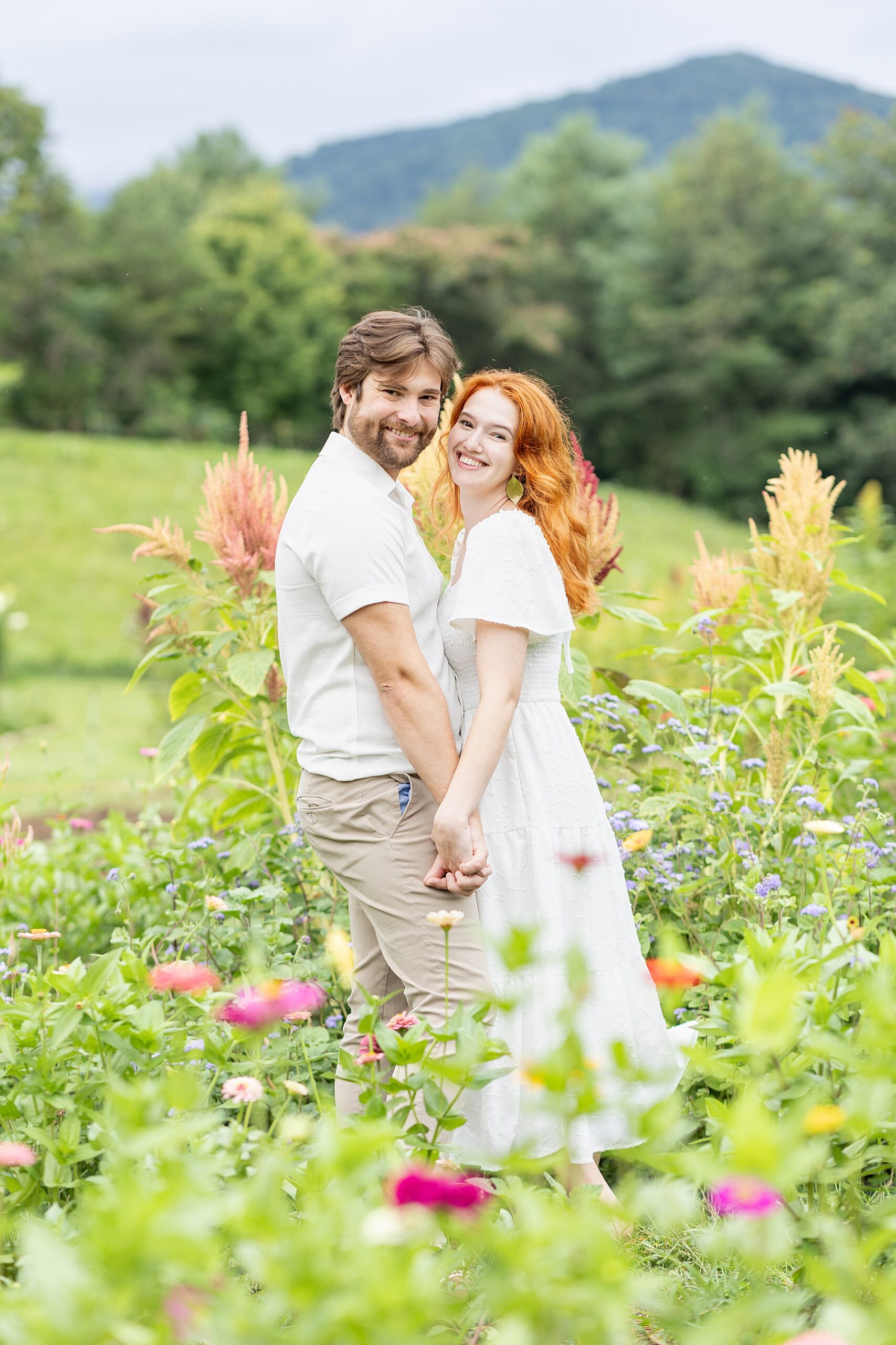 Anniversary Session at The Never Ending Flower Farm | Asheville, NC Wedding Photographer