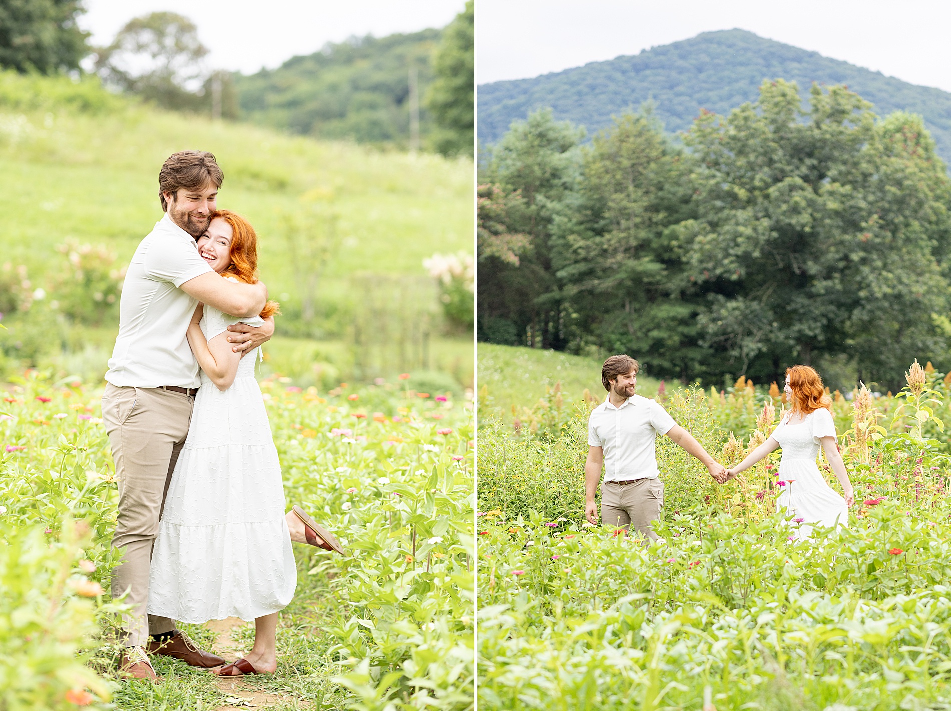 Anniversary Session at The Never Ending Flower Farm | Asheville, NC Wedding Photographer