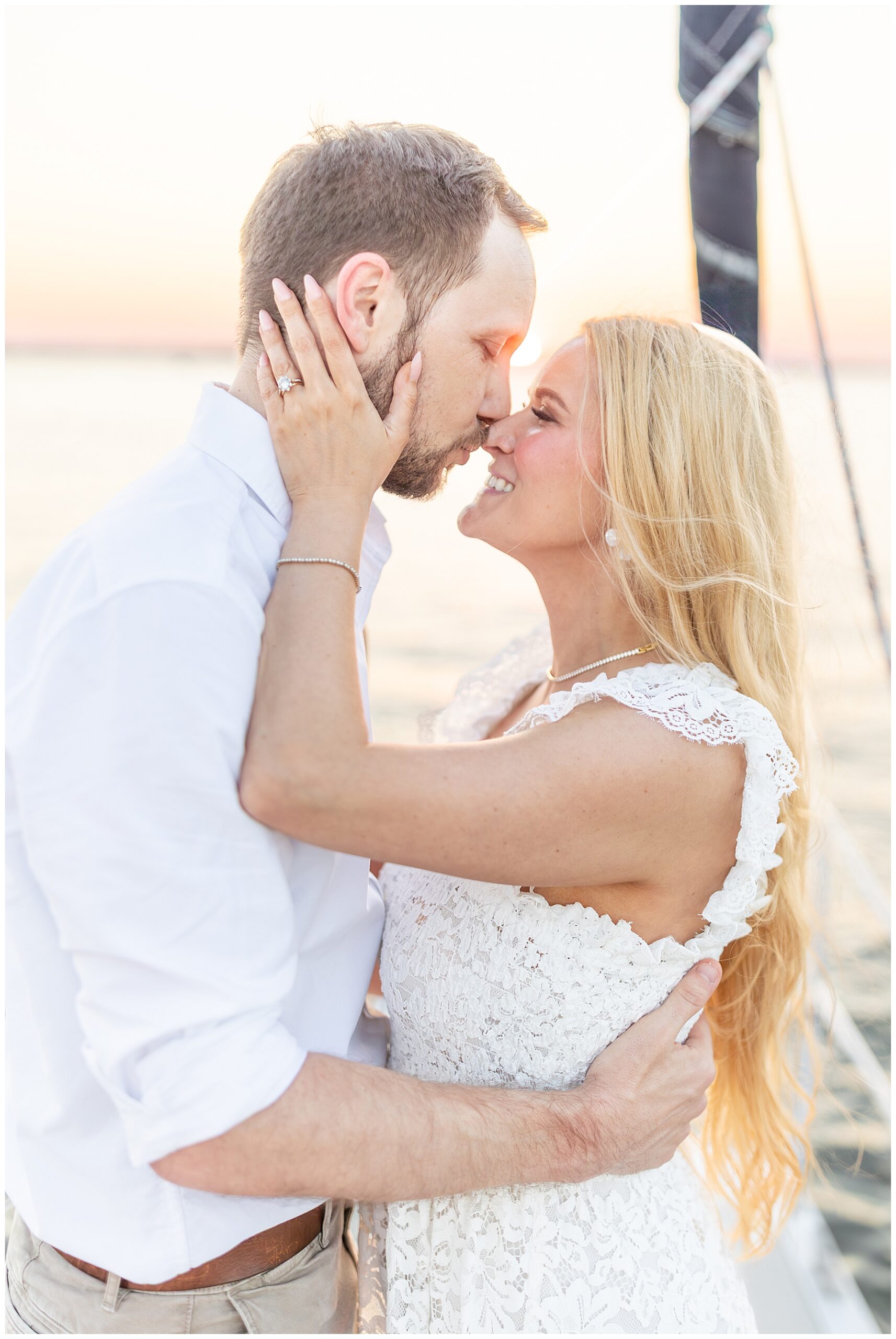 sailboat wedding portraits at Charleston Harbor 