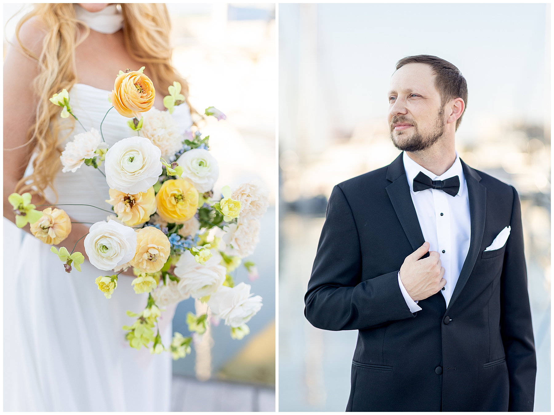 Charleston Harbor Wedding Portraits on a Sailboat