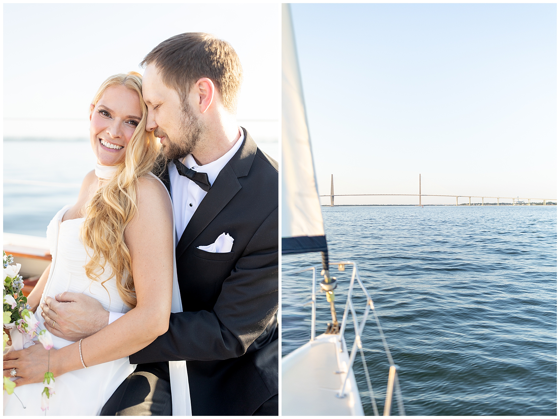 wedding portraits on the water in Charleston