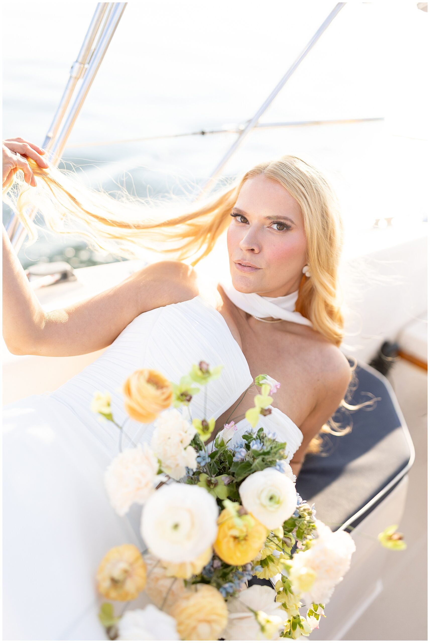 bride at Charleston Harbor 