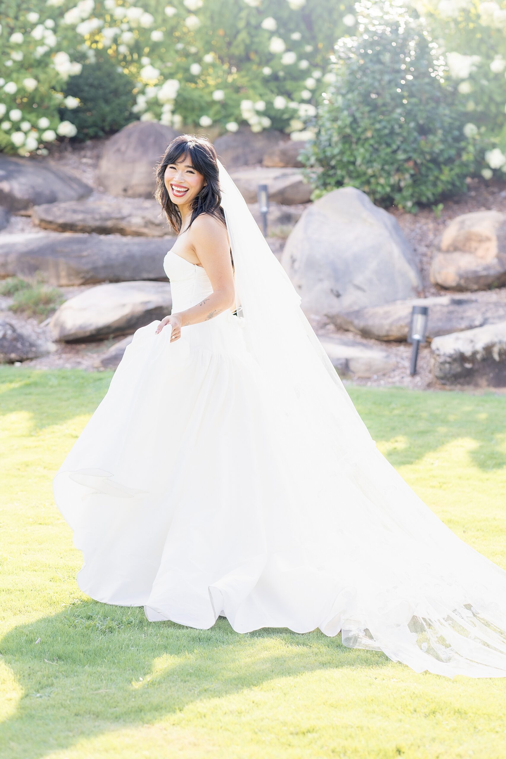candid bridal portraits from luxury SC wedding 