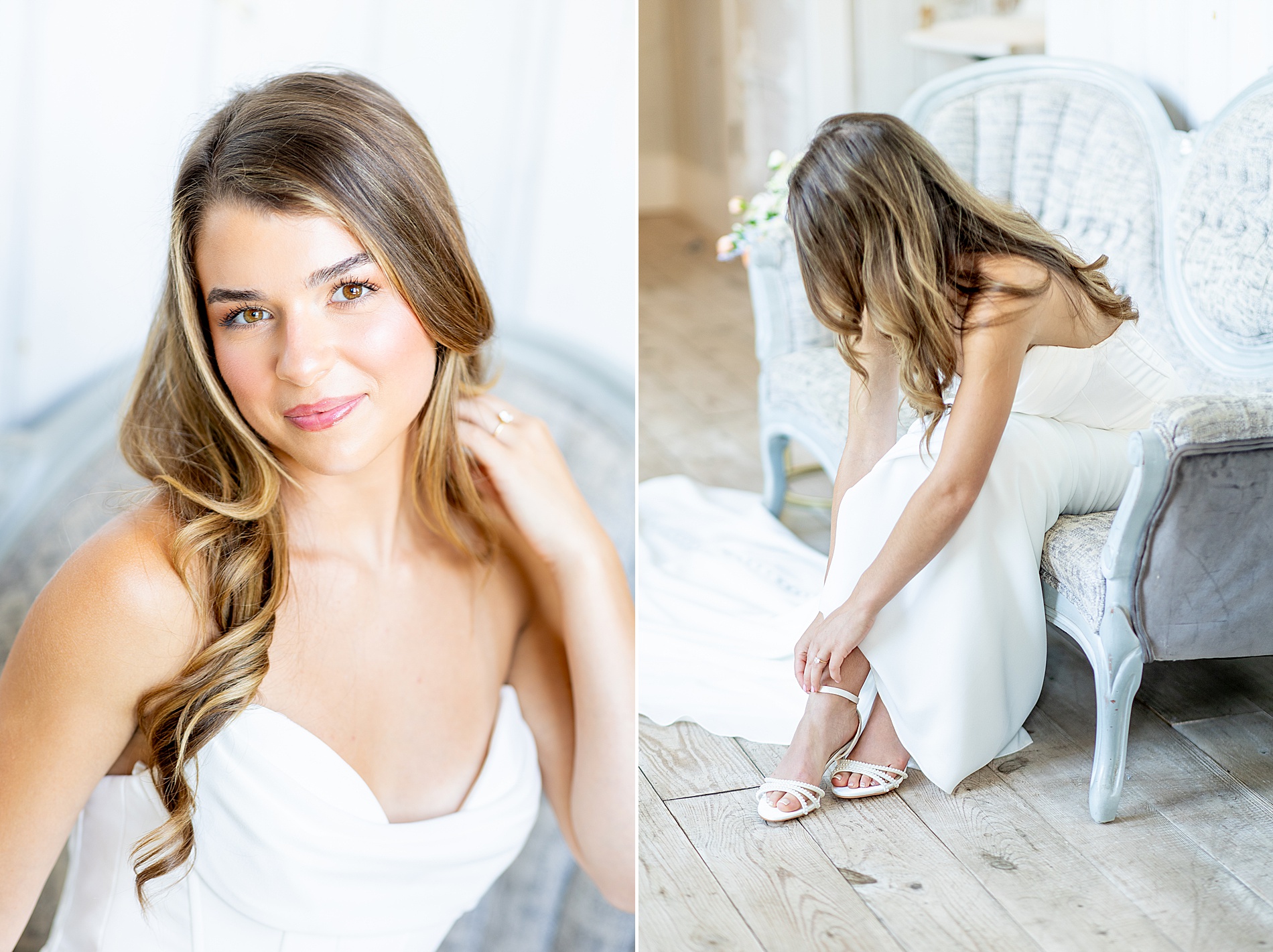 Bride getting ready for Greenville, SC wedding