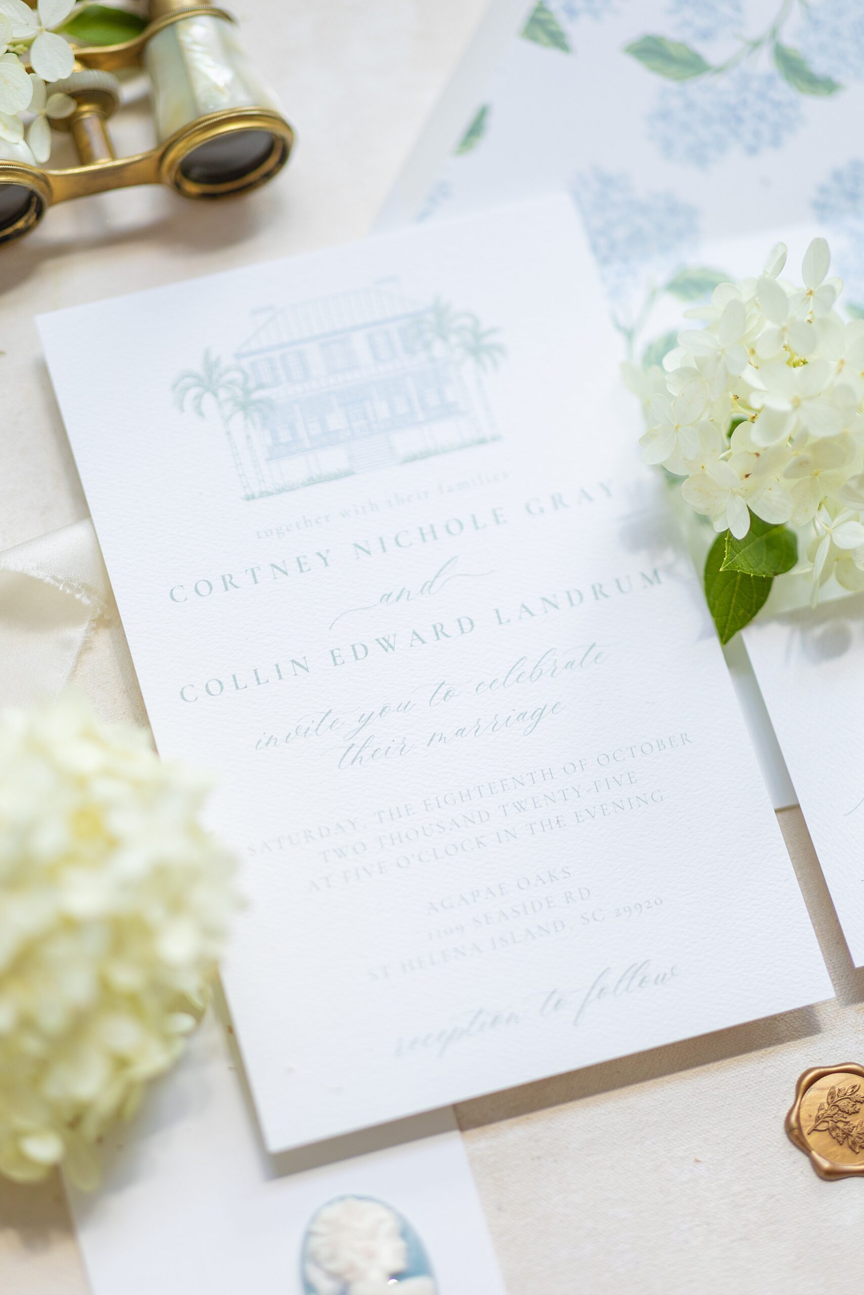 custom wedding invitations for Luxury wedding in Greenville, SC