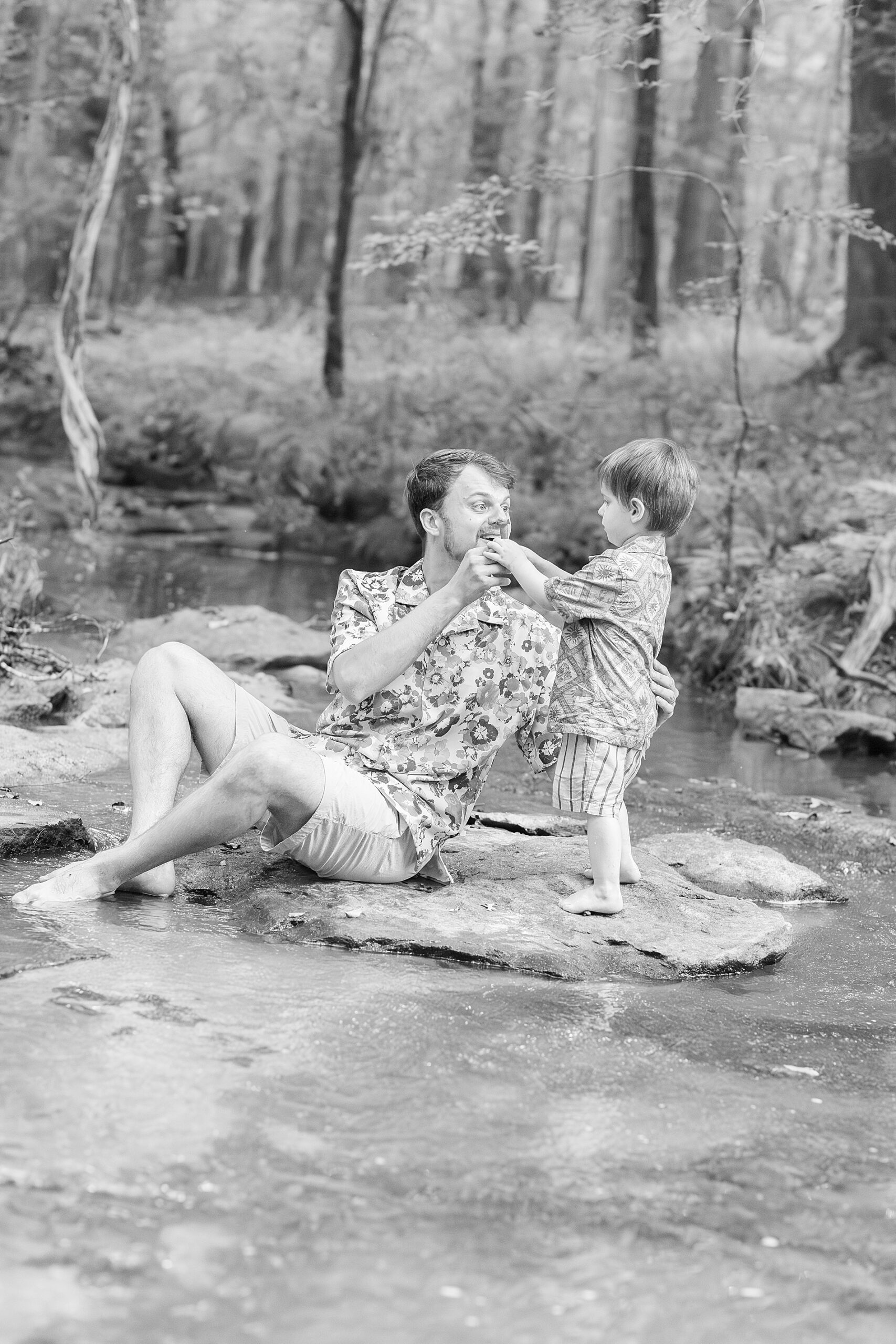 candid father-son portraits